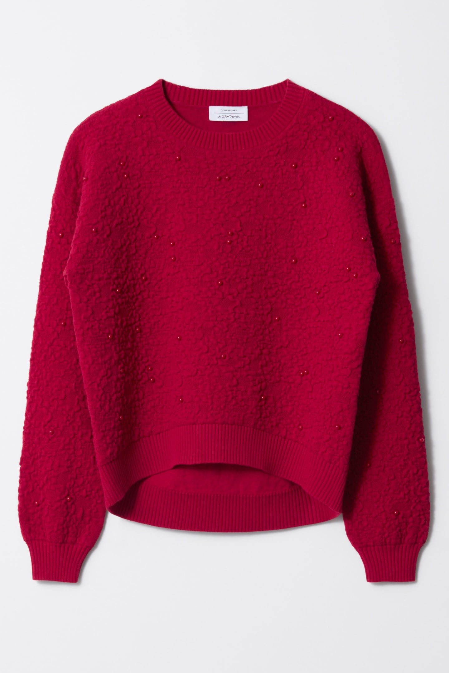 WAFFLE SWEATER RED 3