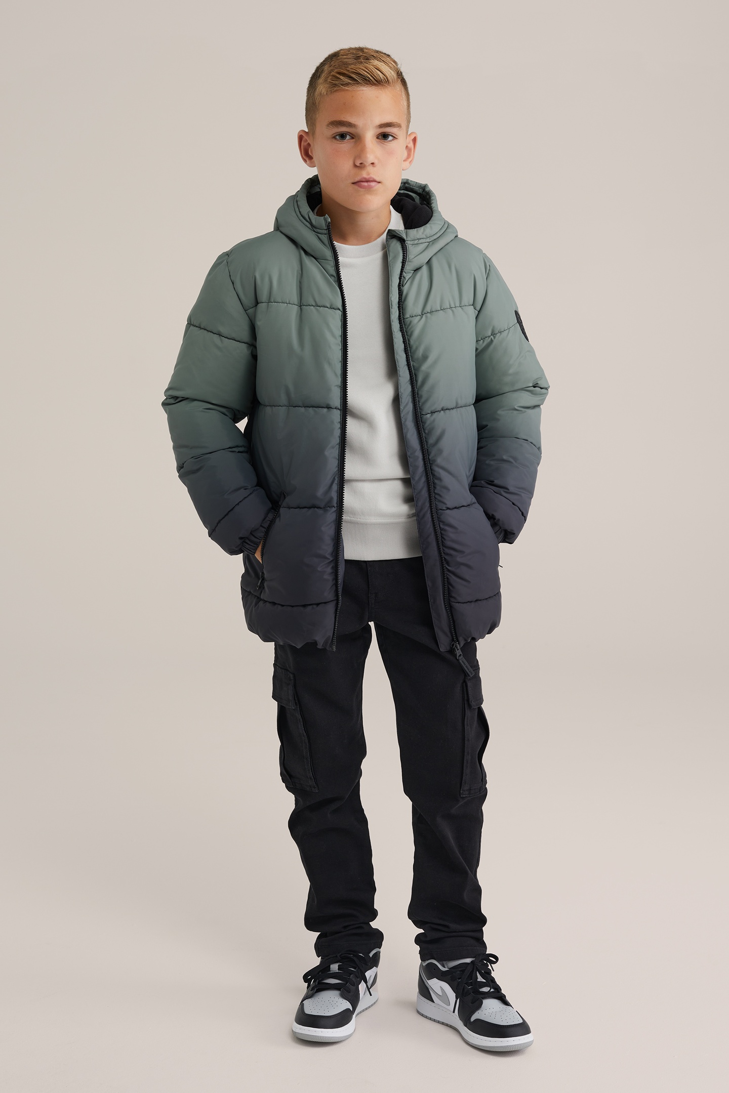 We Fashion Jacket Midlong Olive Green Maat: 122/128 | Jassen Outlet | kids | Groen