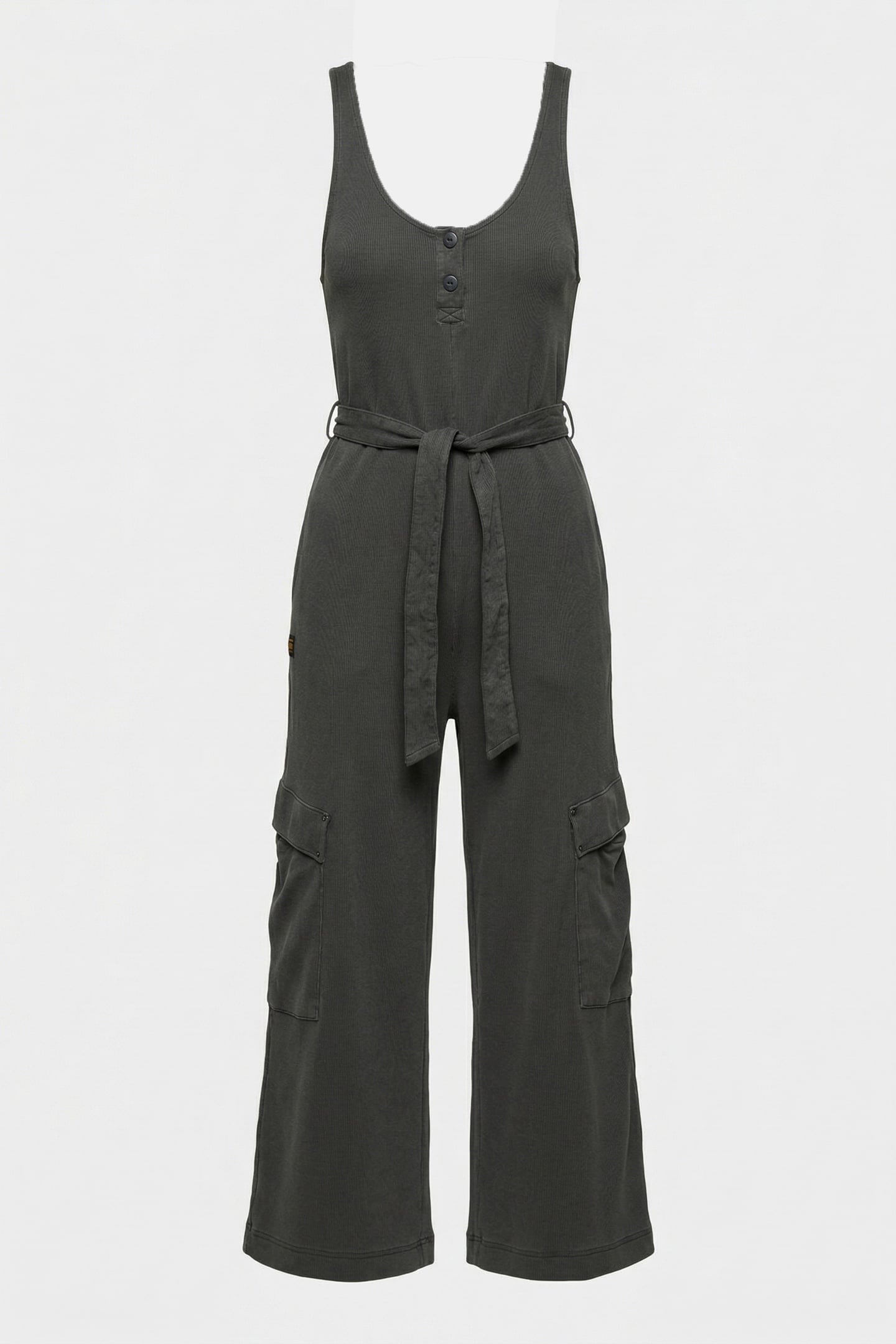 OVERDYED UTILITY LOOSE JUMPSUIT DK BLACK GD 5