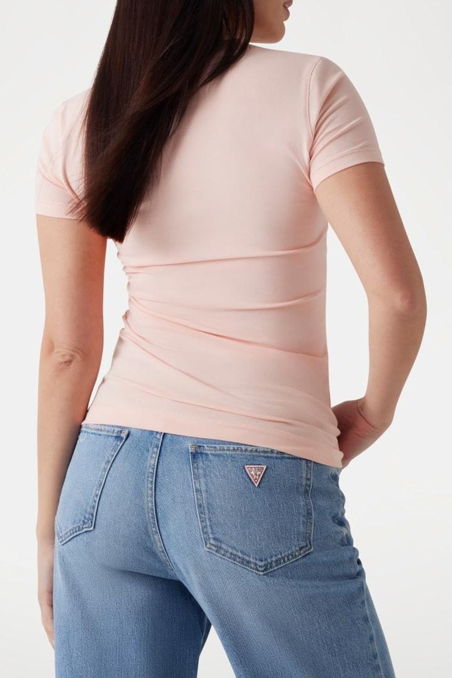 GUESS ECO SS CN TRIANGLE BEADS PEACH CREME 4