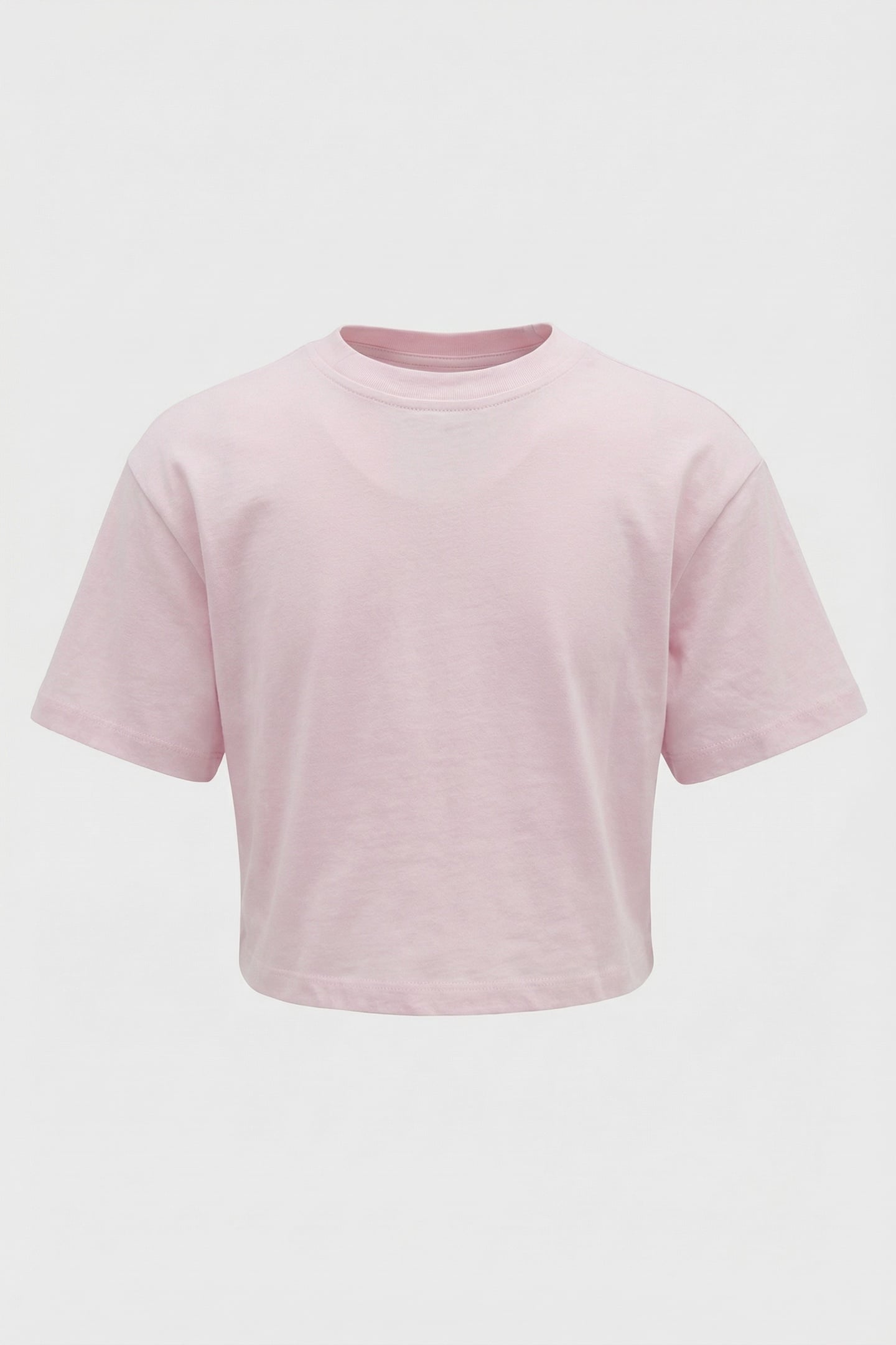 GIRLS VELVET MONOGRAM BOXY T-SHIRT PEARLY PINK 2