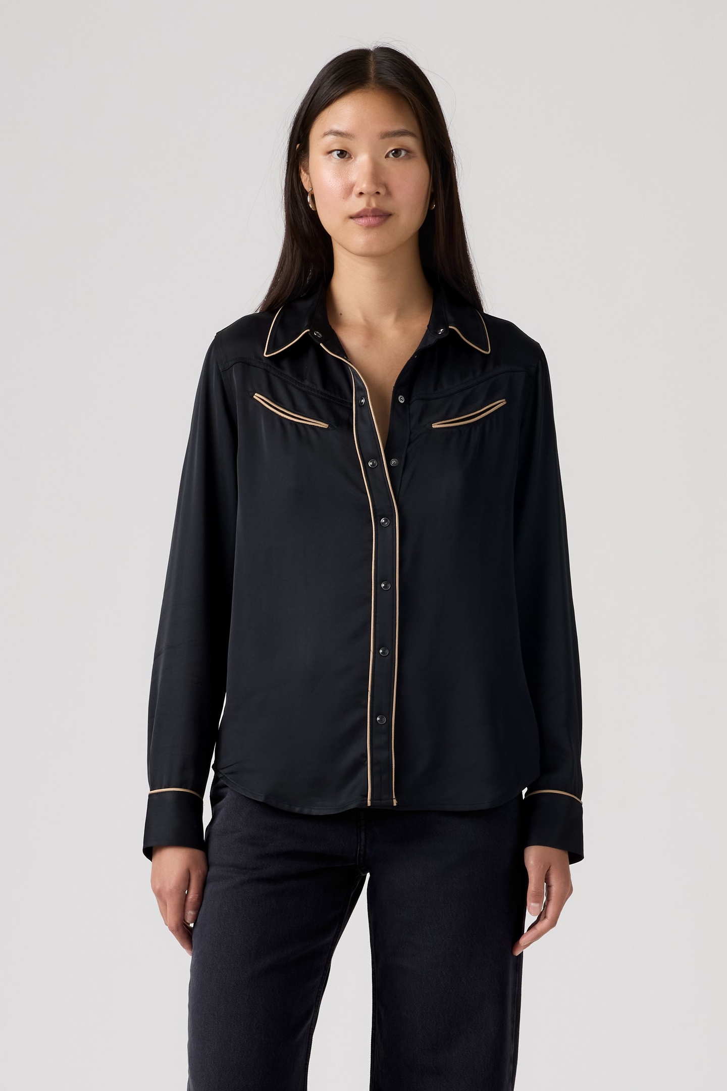 Levi's Bradie Archival Shirt Maat: S | Blouses Outlet | Dames | Zwart