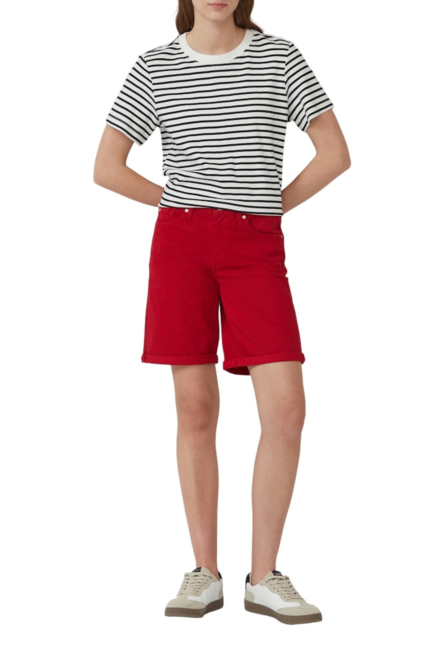 JEANS SHORTS RED DENIM 2