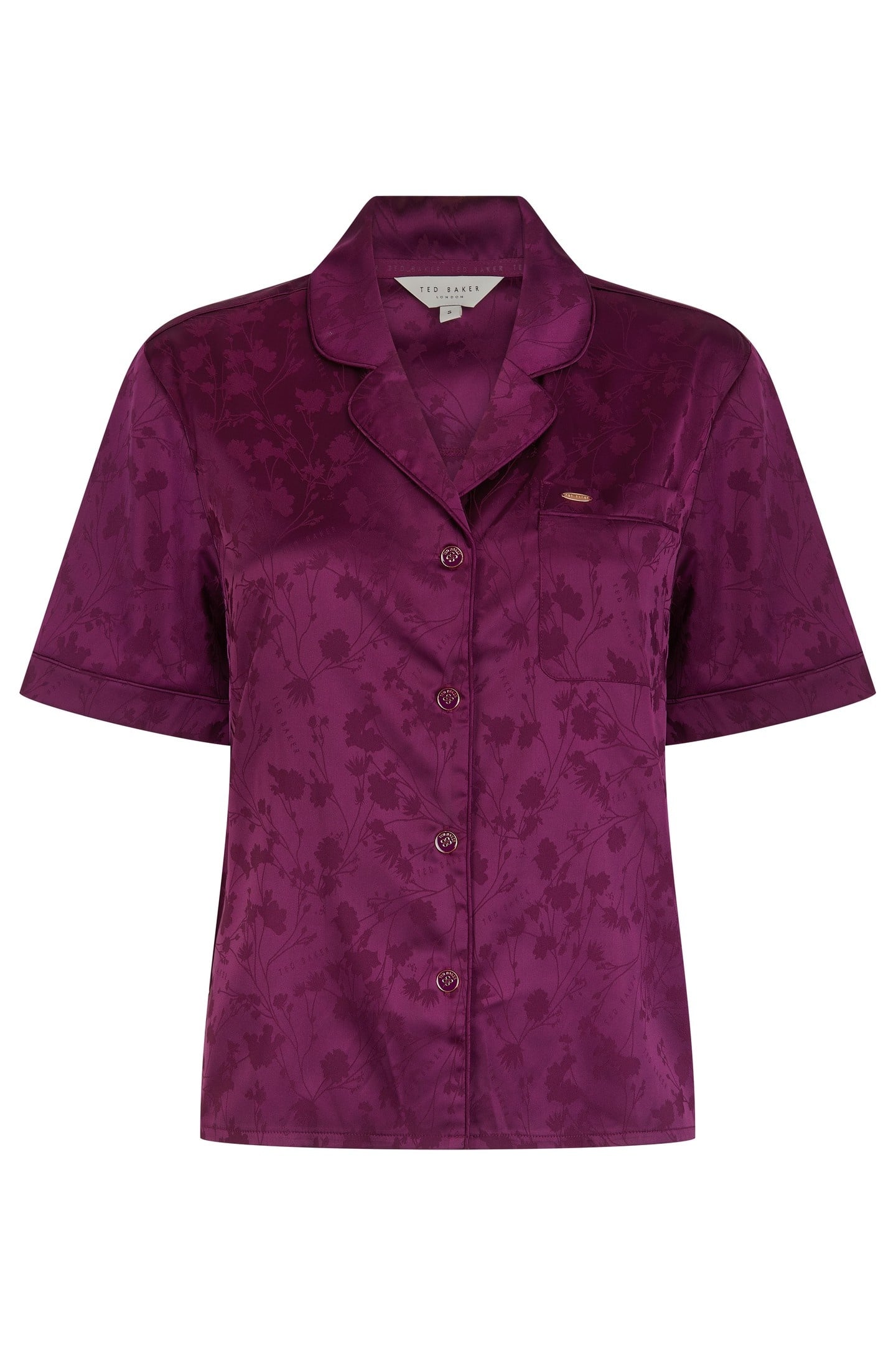 ZARA SHORT SATIN PJ DARK PURPLE 2