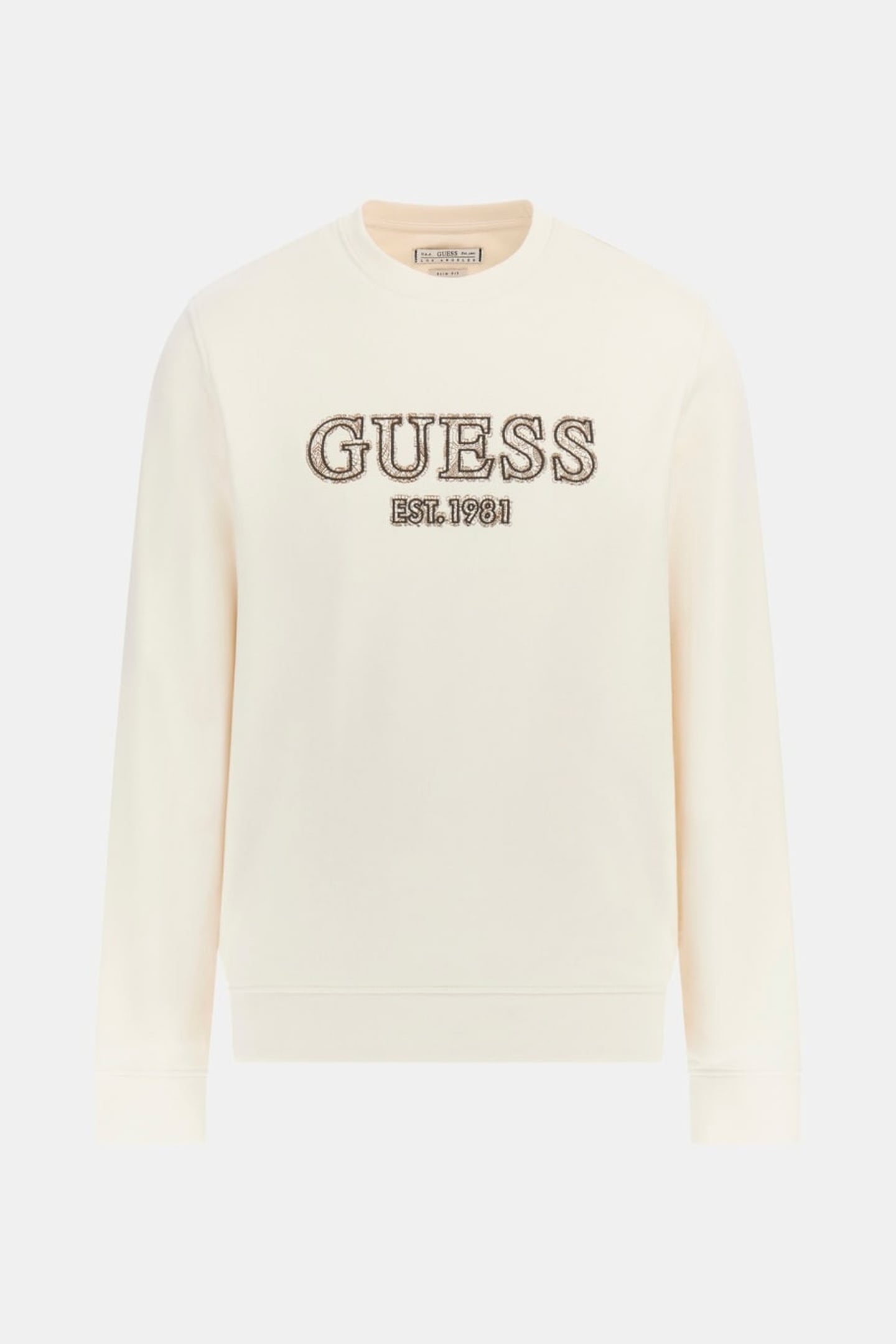 GUESS ECO CN BASIC LOGO SWEATS VANILLA CREAM 6