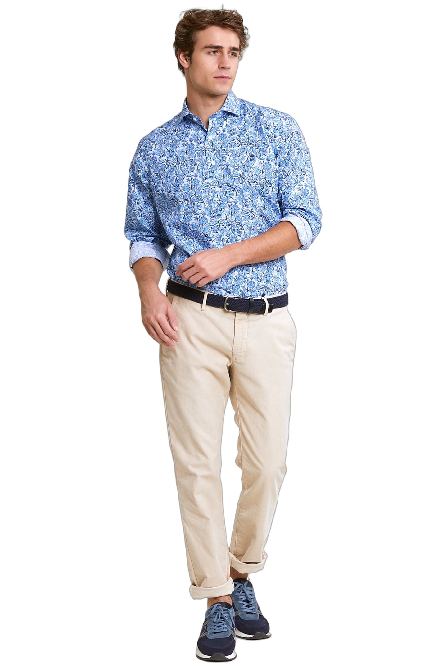 REGULAR FIT FLORAL SHIRT BLUE 2
