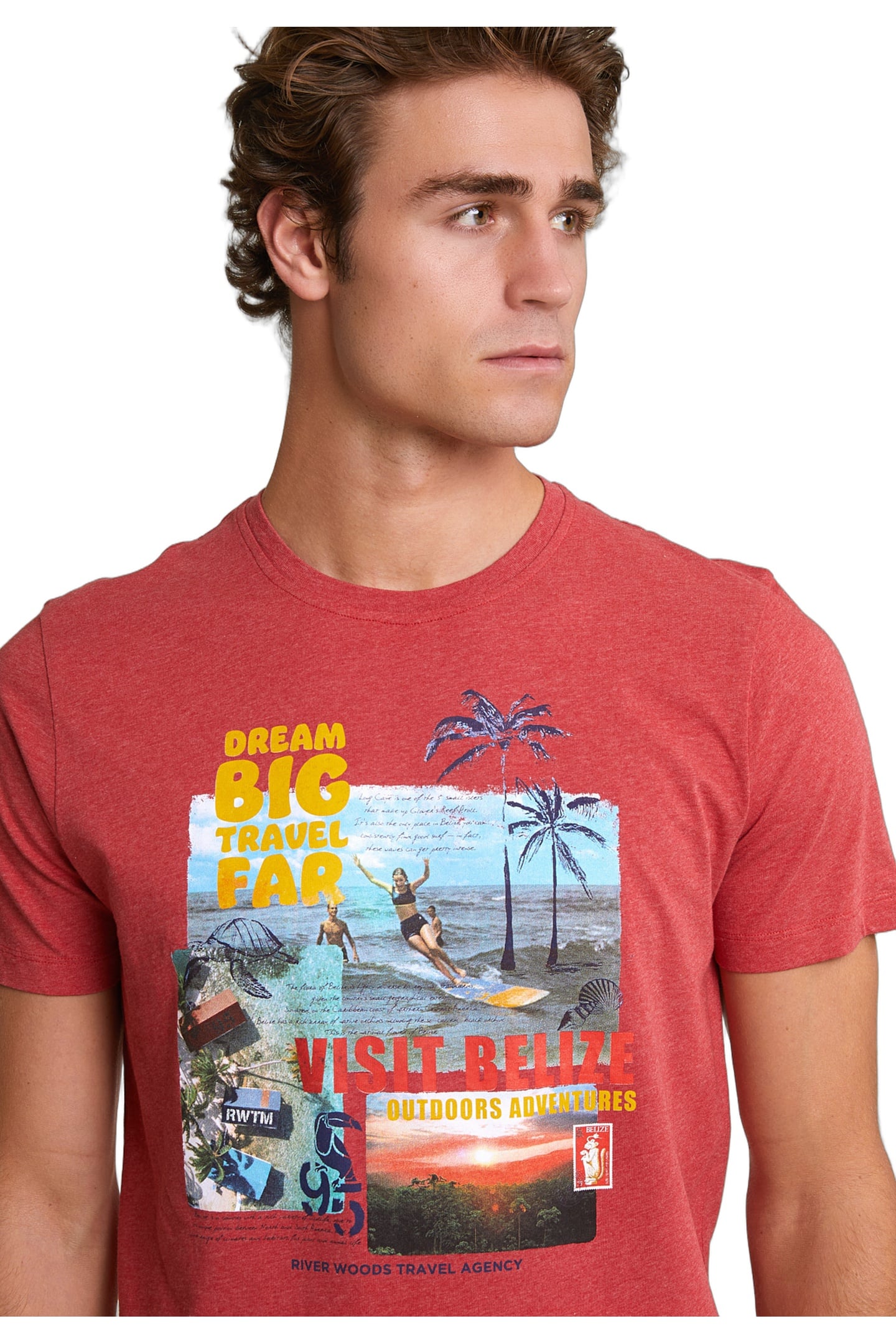 NORMAL FIT BASIC T-SHIRT SHORT SLEEVES SCARLET MIX 2