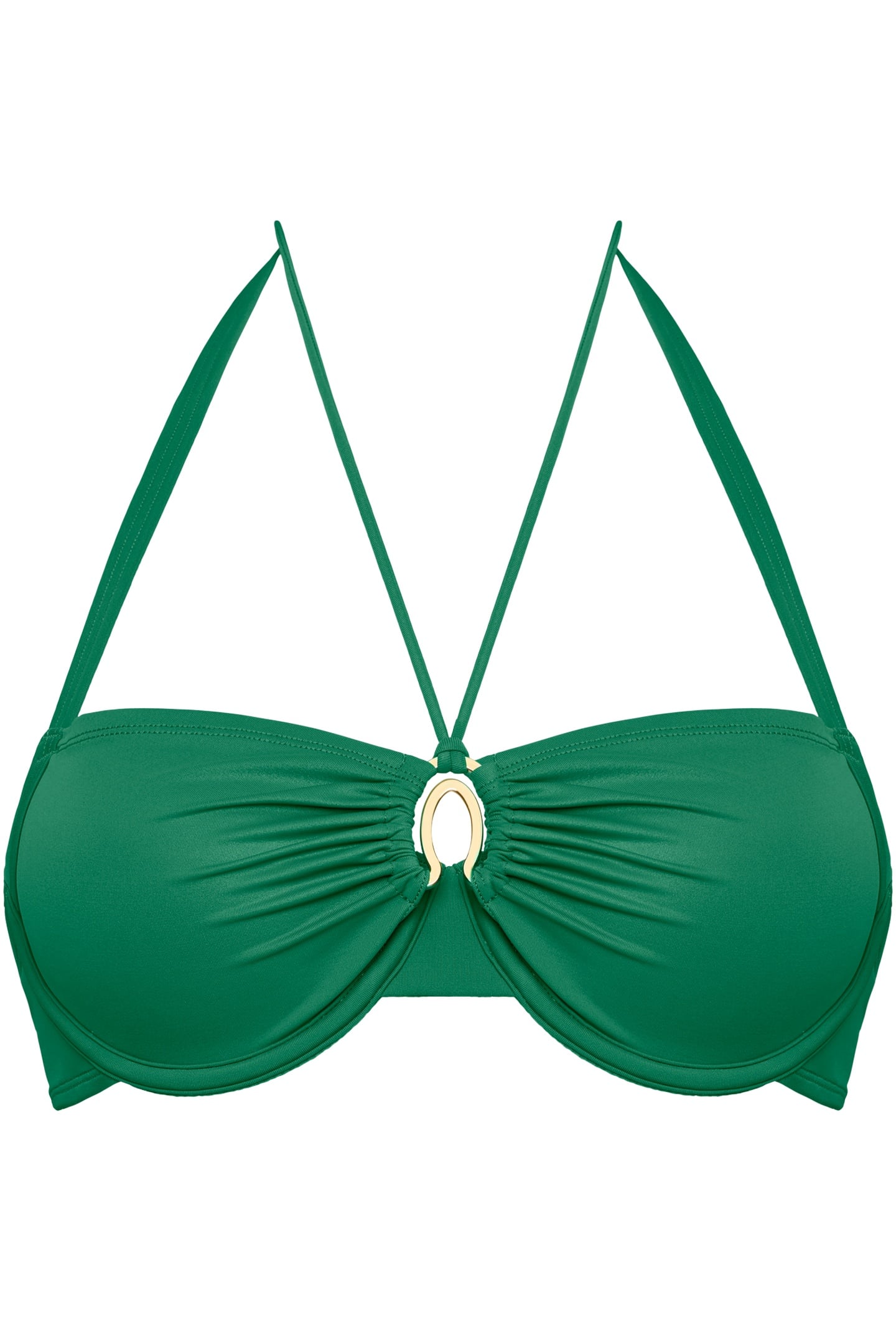 JET SET BIKINI TOPPLUNGE BALCONYWIRED PADDED GREEN 3