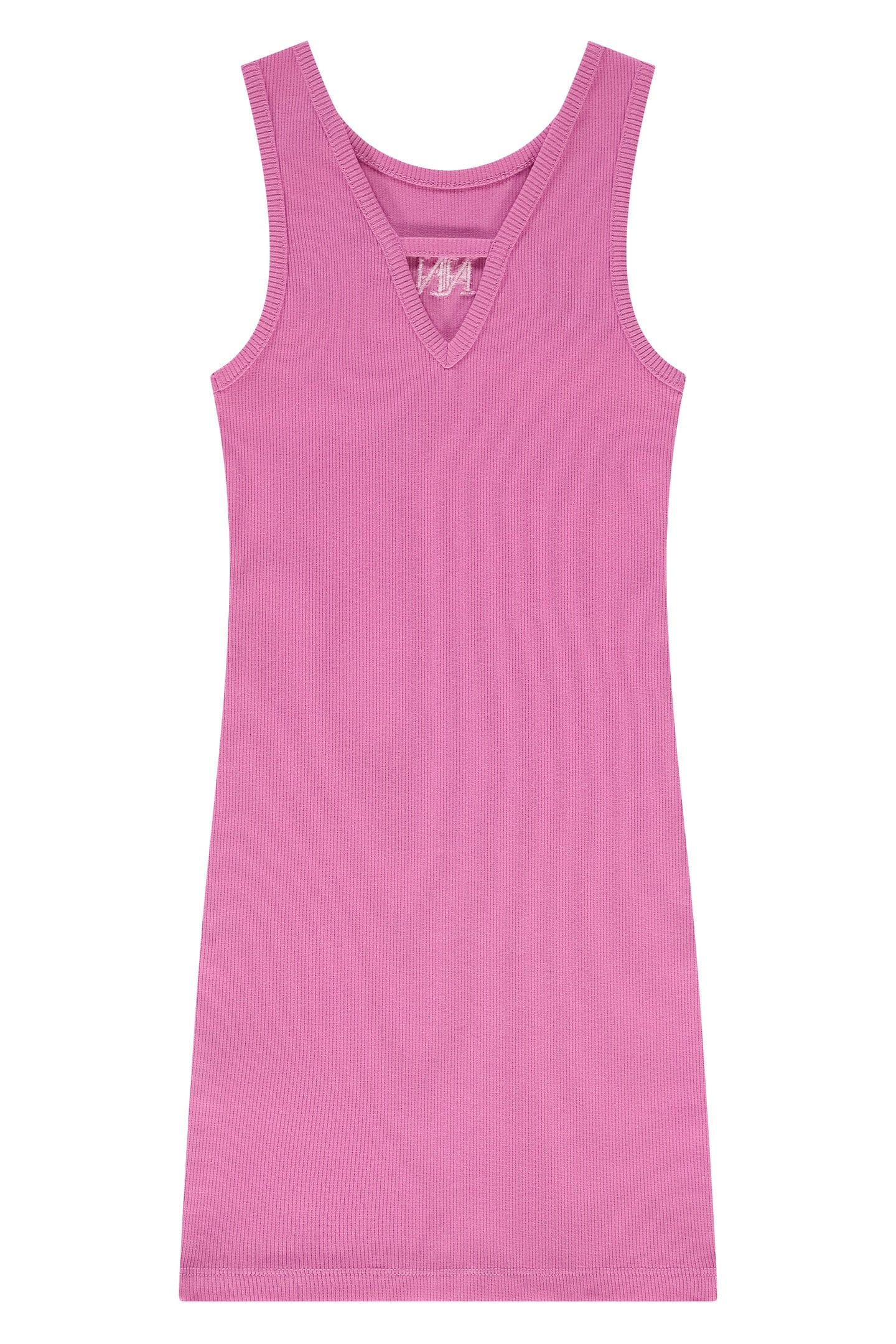 BELLE BACK RIB DRESS SUPER PINK 1