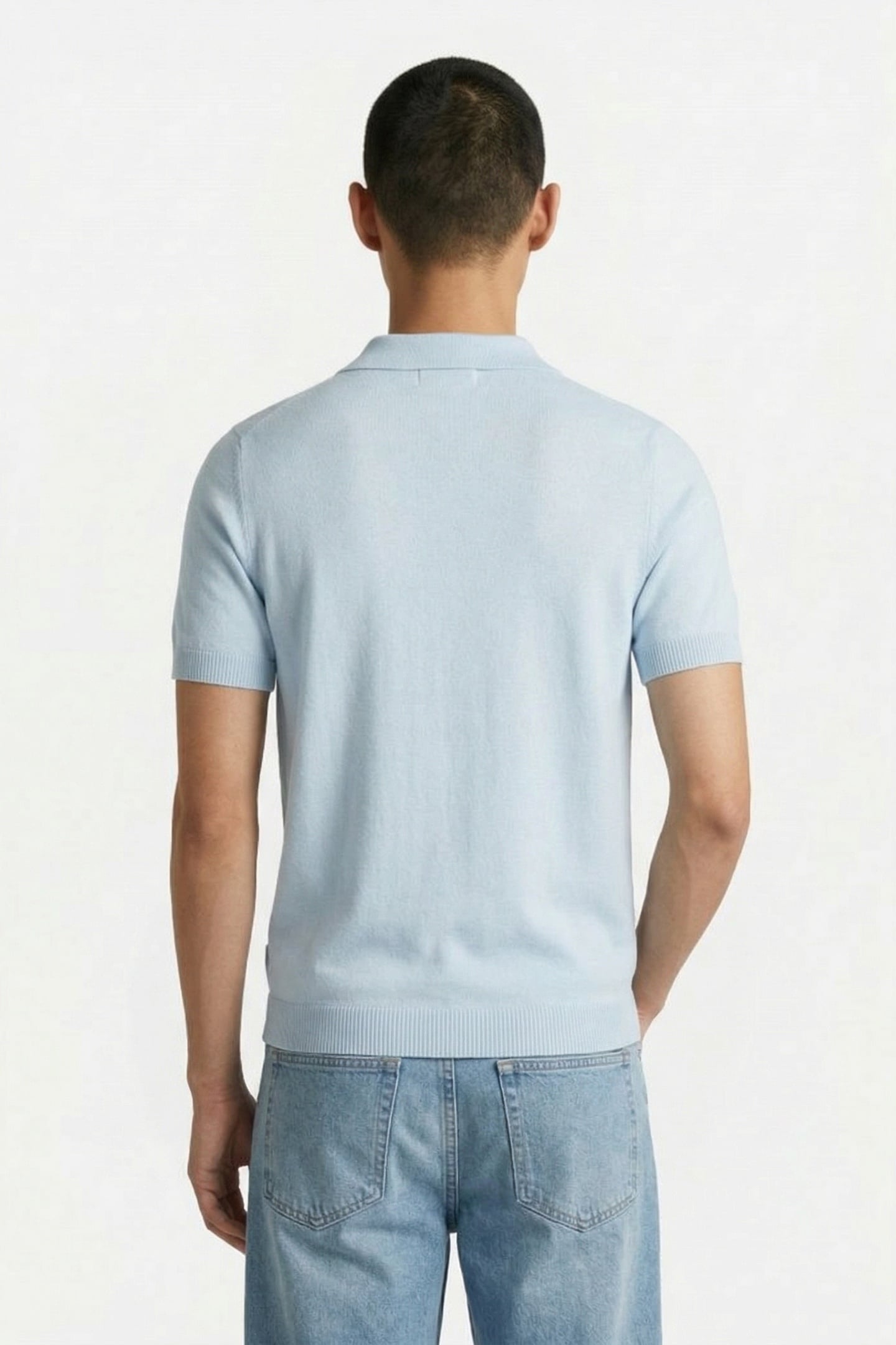 PULLOVER SHORT SLEEVE V-POLO SKY 2