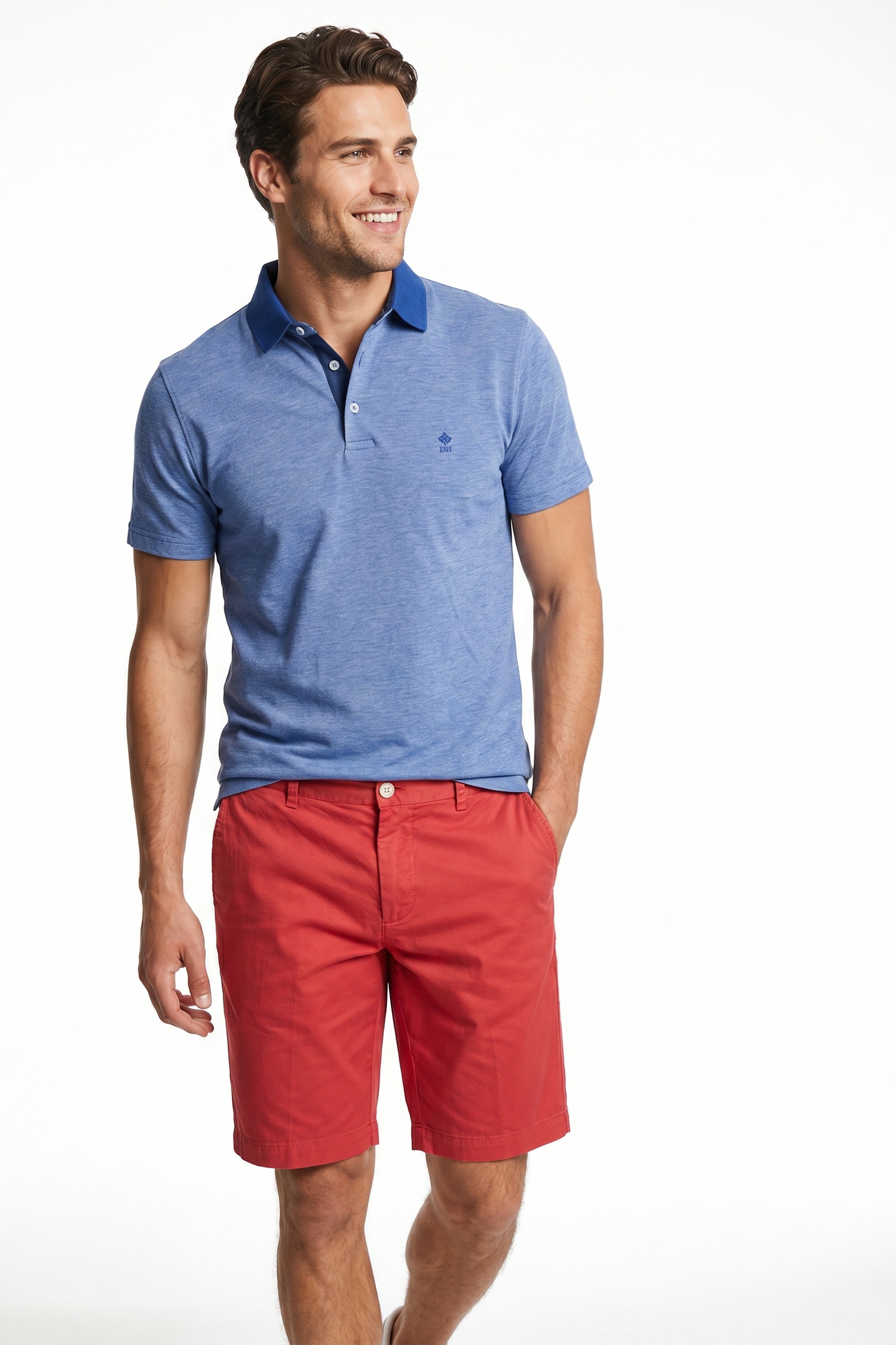 BASIC CHINO SHORT STRETCH RED 1