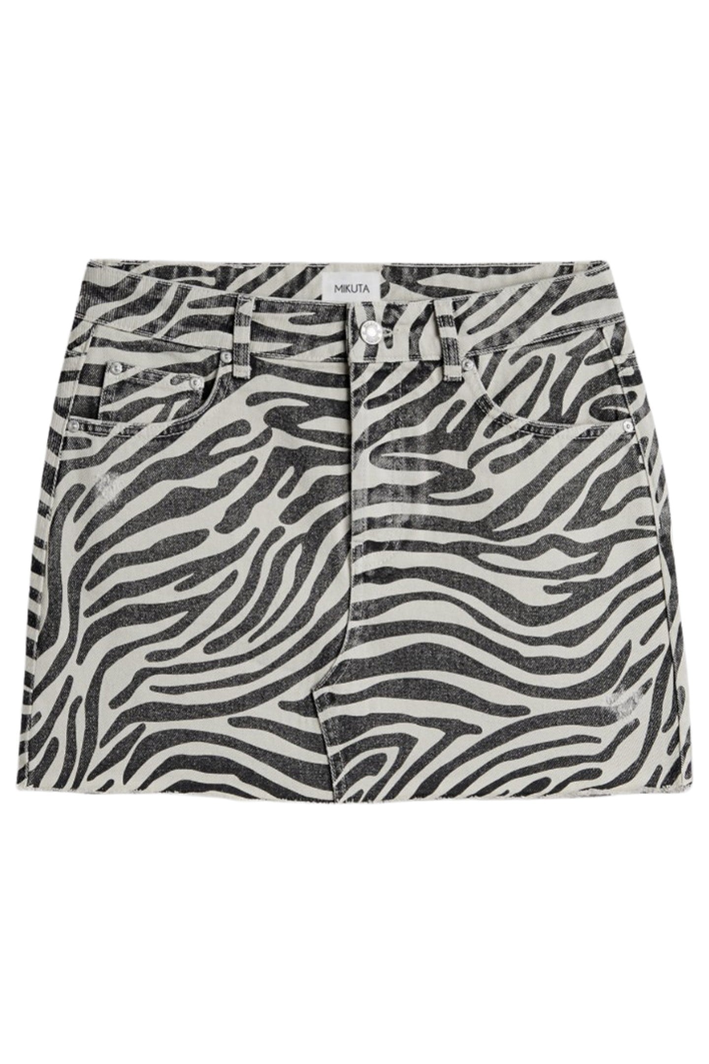 THE ZEBRA DENIM SKIRT BLACK 3