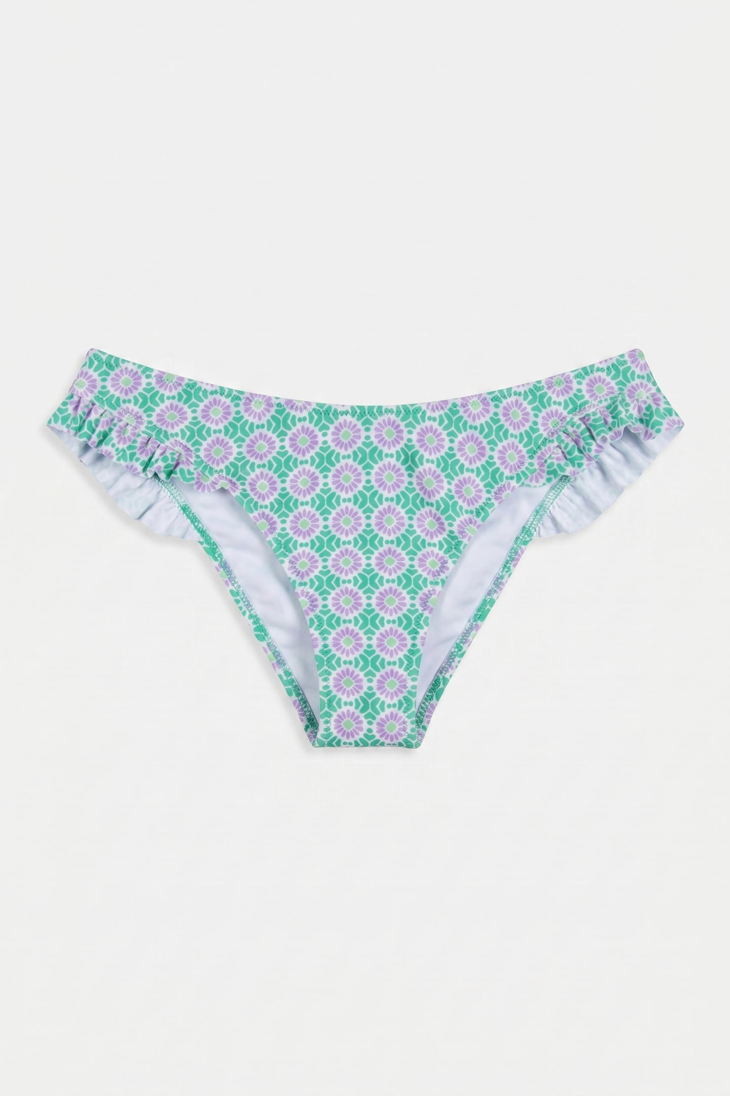 V-SHAPE BIKINI BOTTOM PORTO TILE FRESH GREEN 2