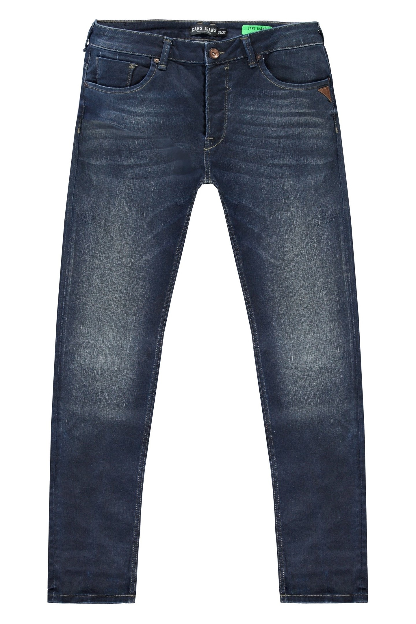 Cars Jeans Bari Coated Slim Fit Fonso Blue Maat: W28L34 | Slim Jeans Outlet | Heren | Blauw