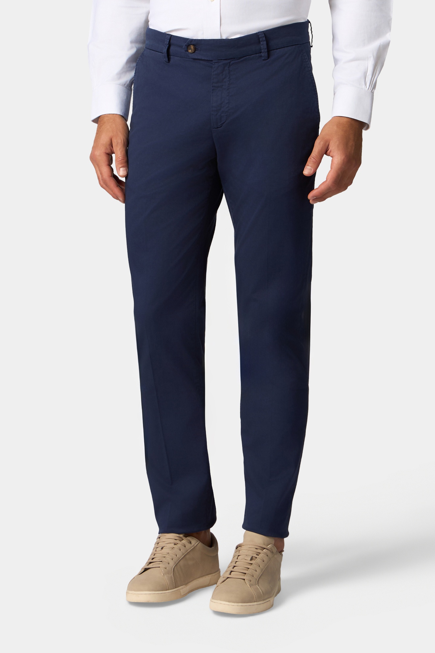 Brooks Brothers Regular Fit Stretch Cotton Gabardine Chino Blue Maat: W36 | Chino's Outlet | Heren | Blauw