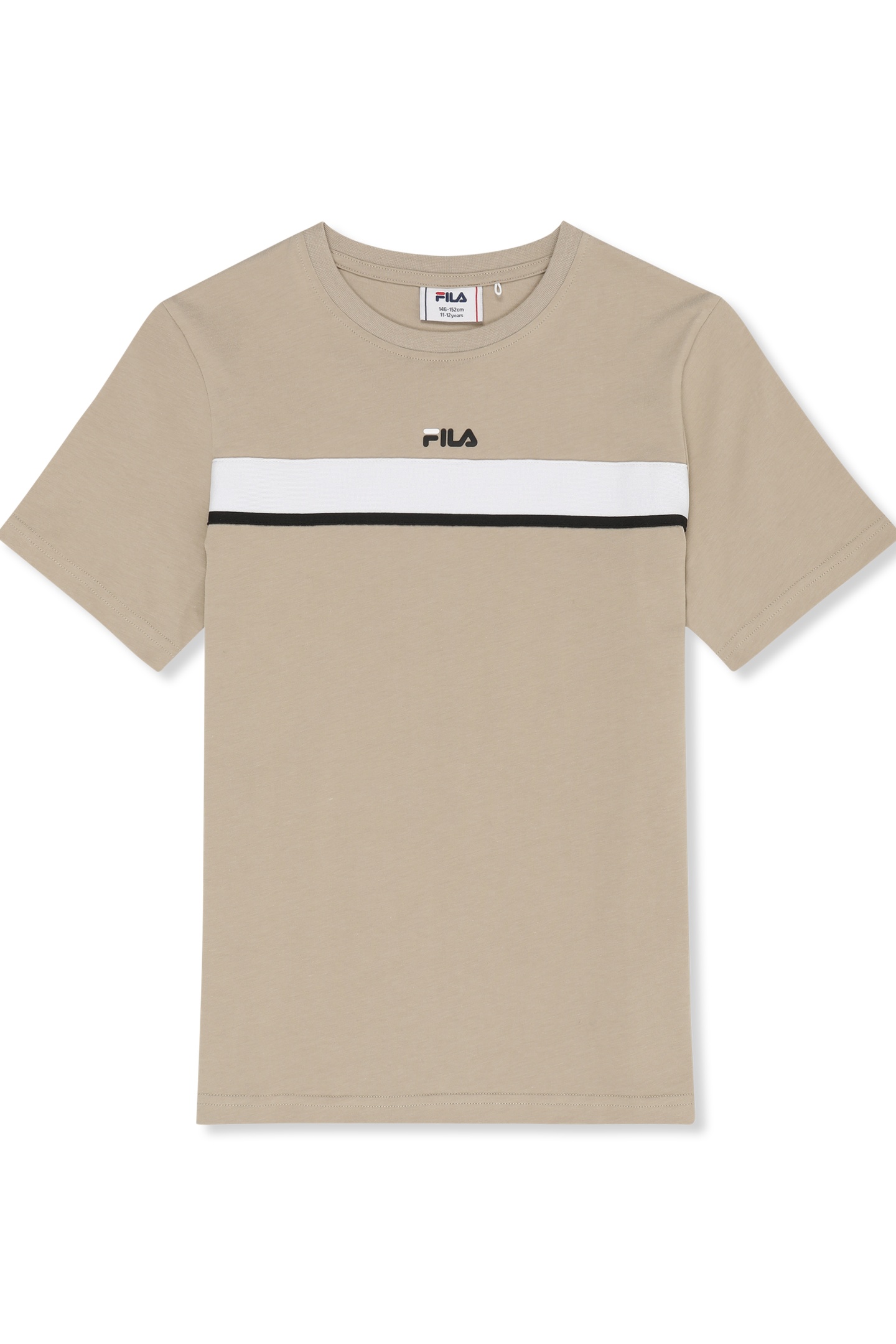 FILA Forcoli Regular Taped T-shirt White Pepper Maat: 170/176 | T-Shirts Outlet | kids | Beige