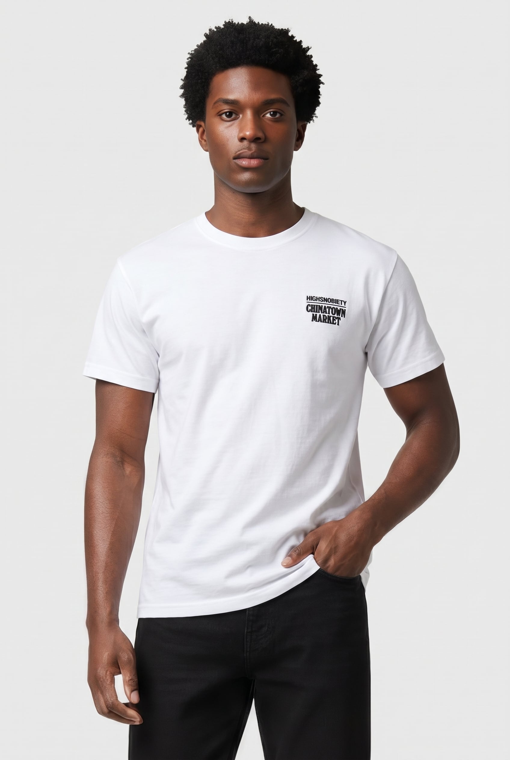 CHINATOWN MARKET – CHINATOWN MARKET X HS WHITE T-SHIRT 1