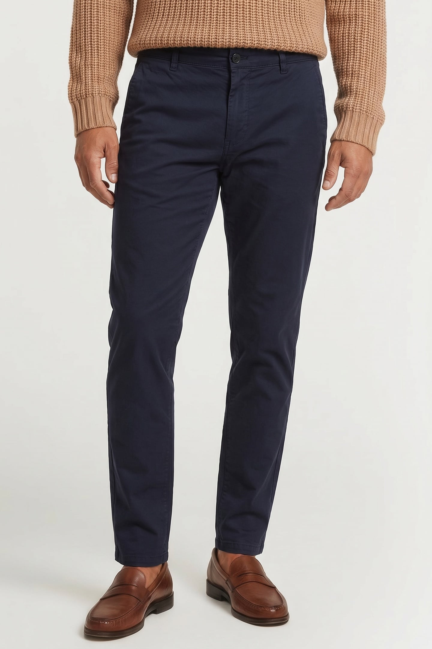Brooks Brothers Chino Drawstring Linen Navy Maat: W33 | Chino's Outlet | Heren | Blauw