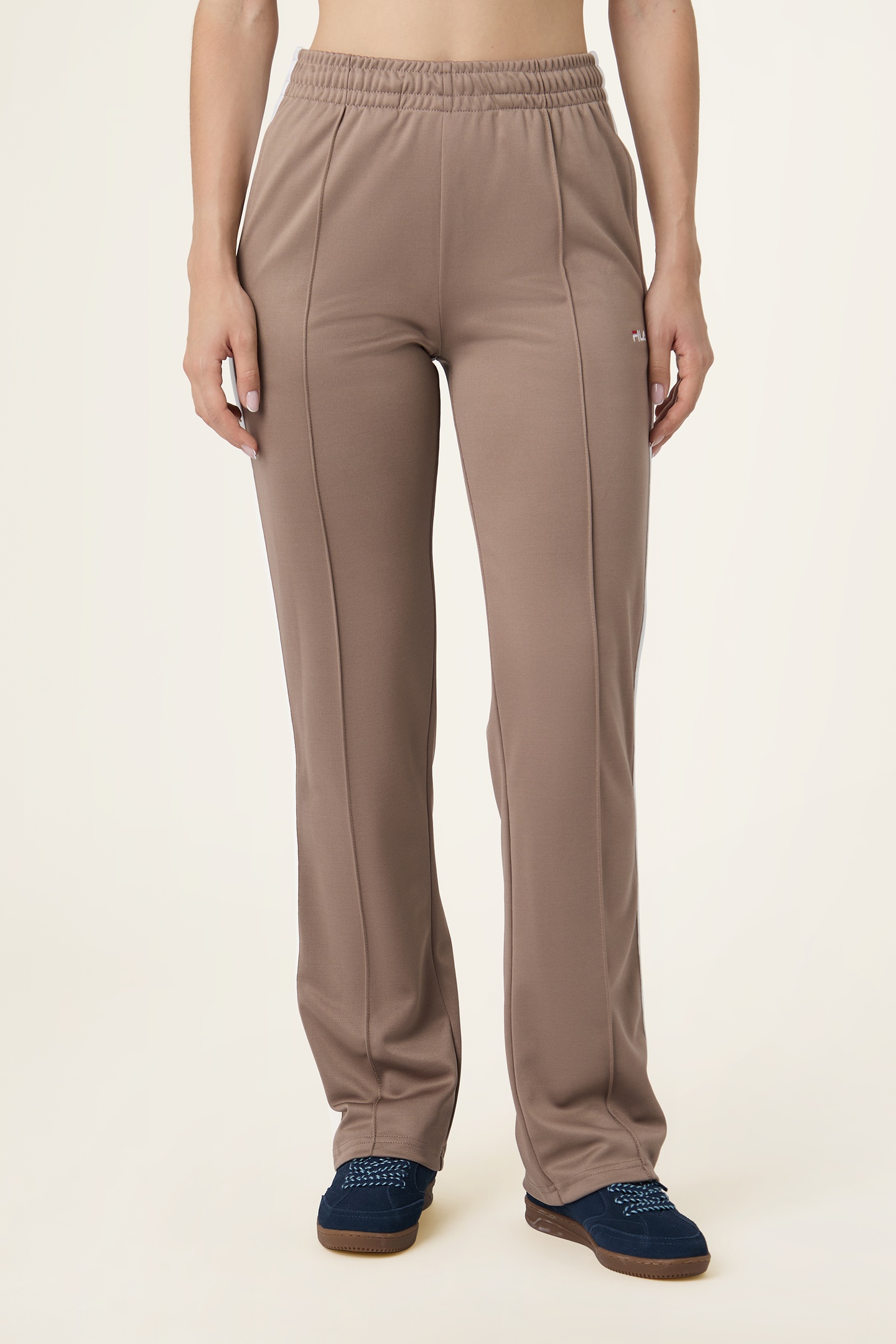 FILA Sagano Straight Taped Track Pants Taupe Gray Maat: M | Joggingbroeken Outlet | Dames | Taupe