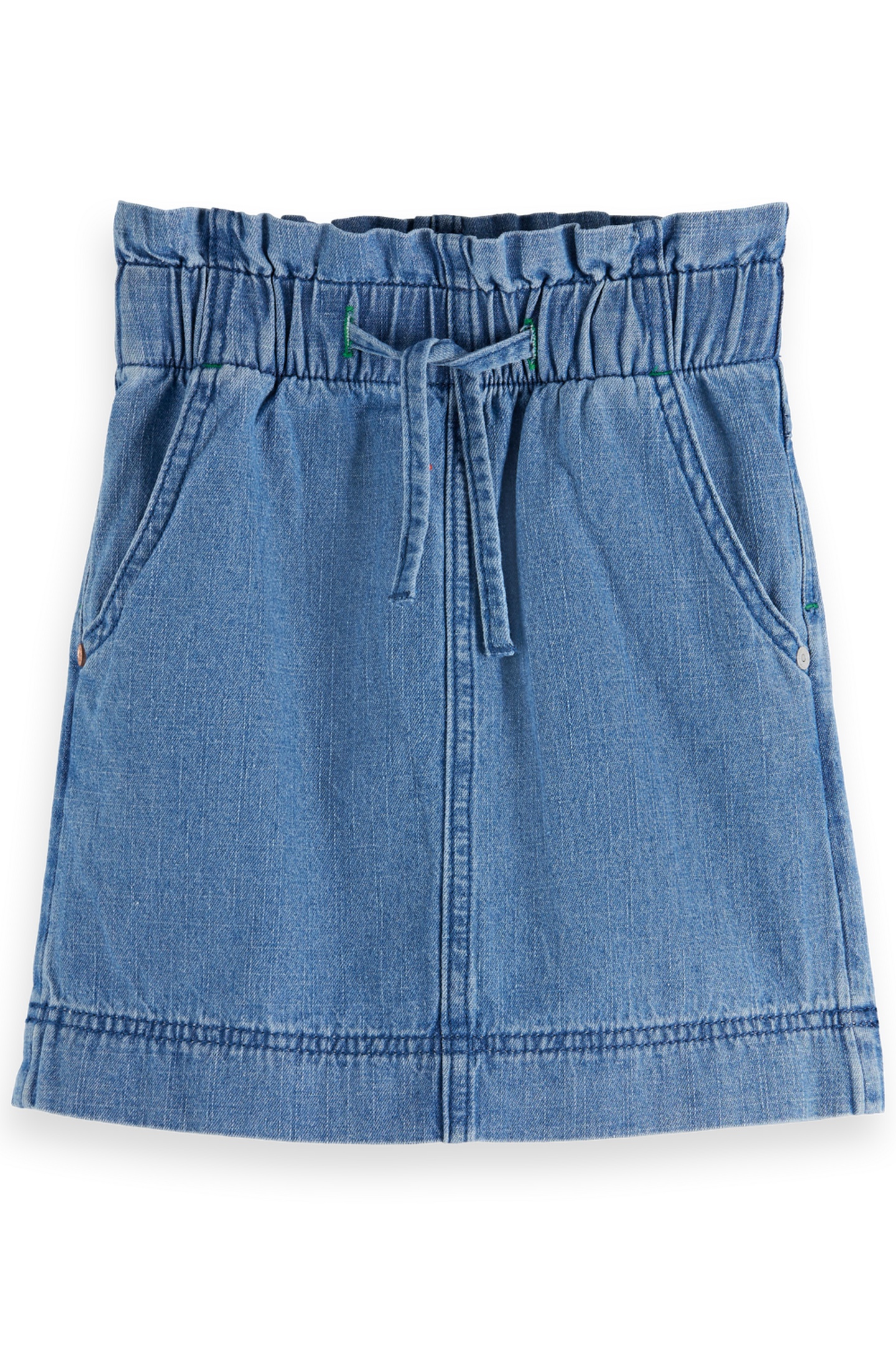 Scotch & Soda Girl Sporty Lightweight Denim Skirt - Washed Indigo Washed | Maat: 14 | Rokken Outlet | Unisex | Blauw