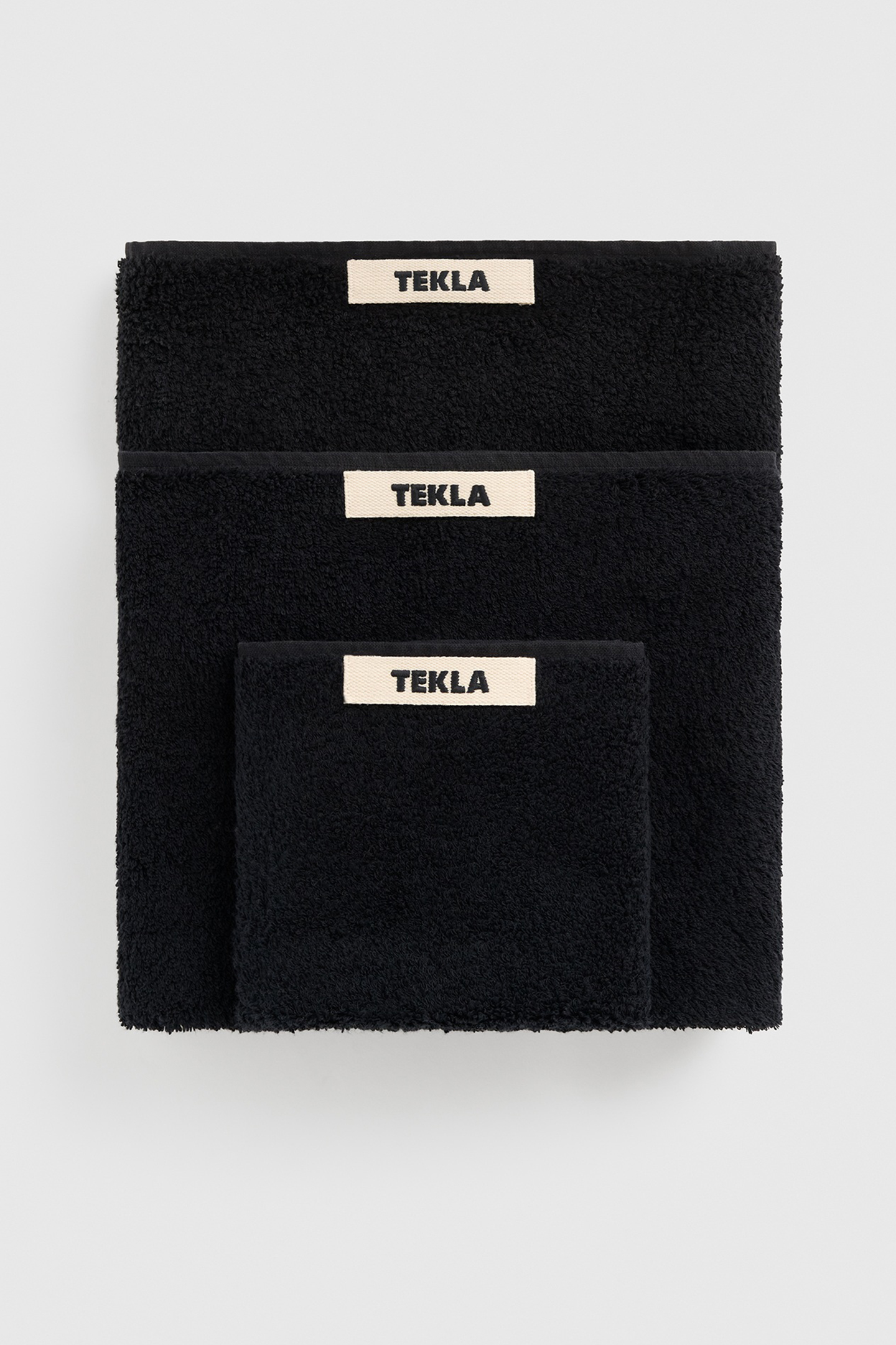 Tekla Unisex Bath Towel Black Maat: 70X140 | Handdoeken Outlet | Unisex | Zwart