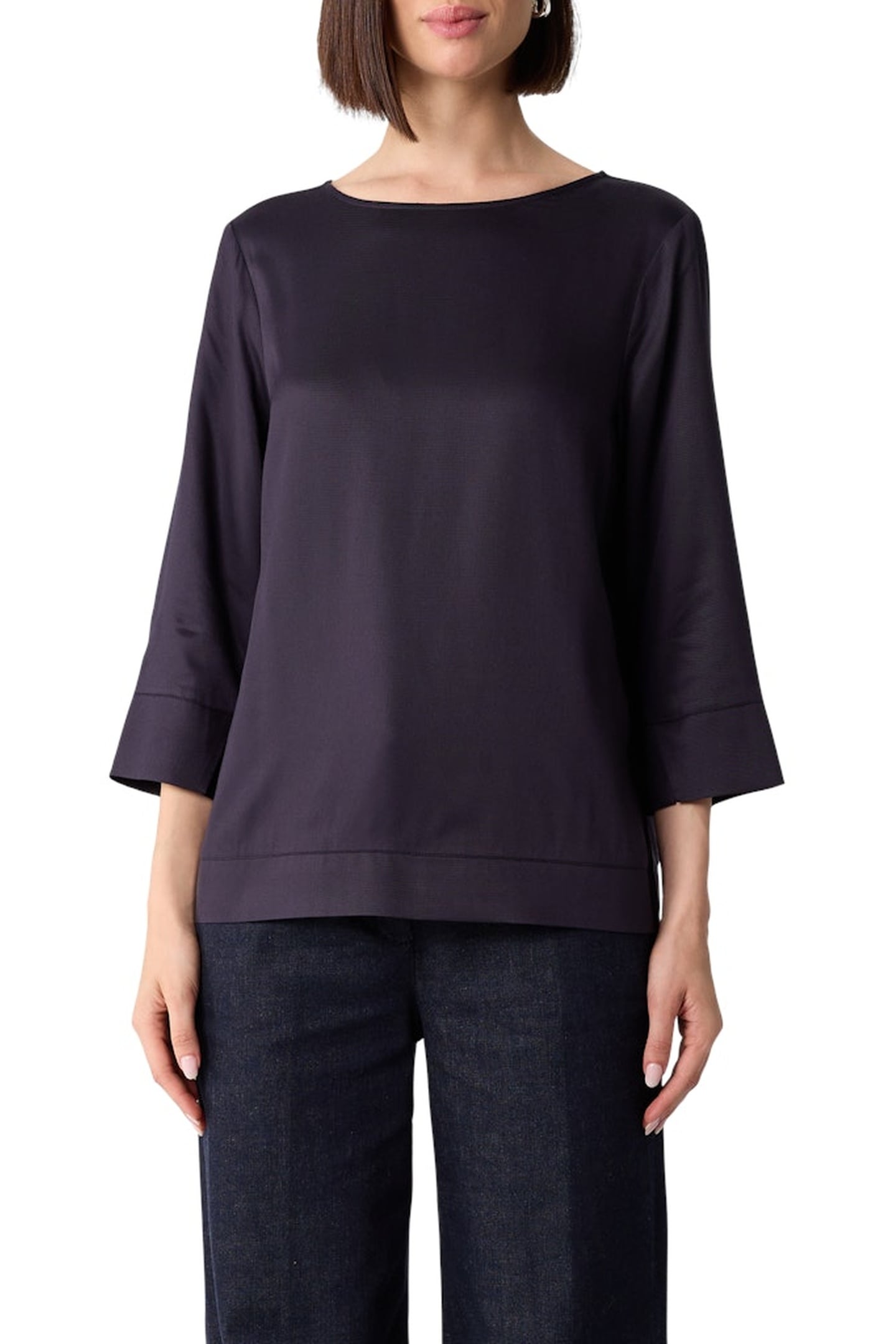 Comma Blouses Marine Maat: 32 | Longsleeves Outlet | Dames | Blauw