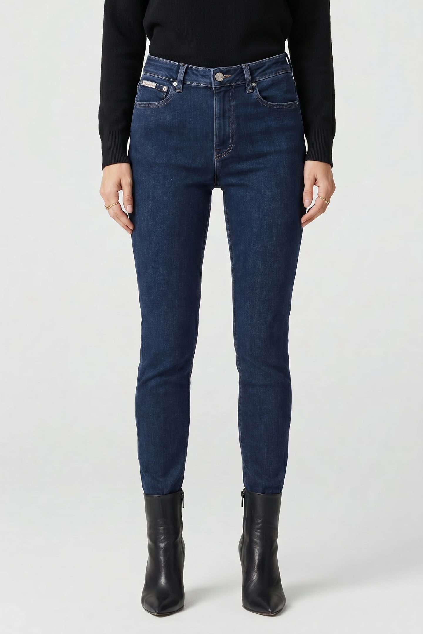 Calvin Klein Eu High Rise Skinny Jeans Winter Storm Maat: W31 LONG | Skinny Jeans Outlet | Dames | Blauw