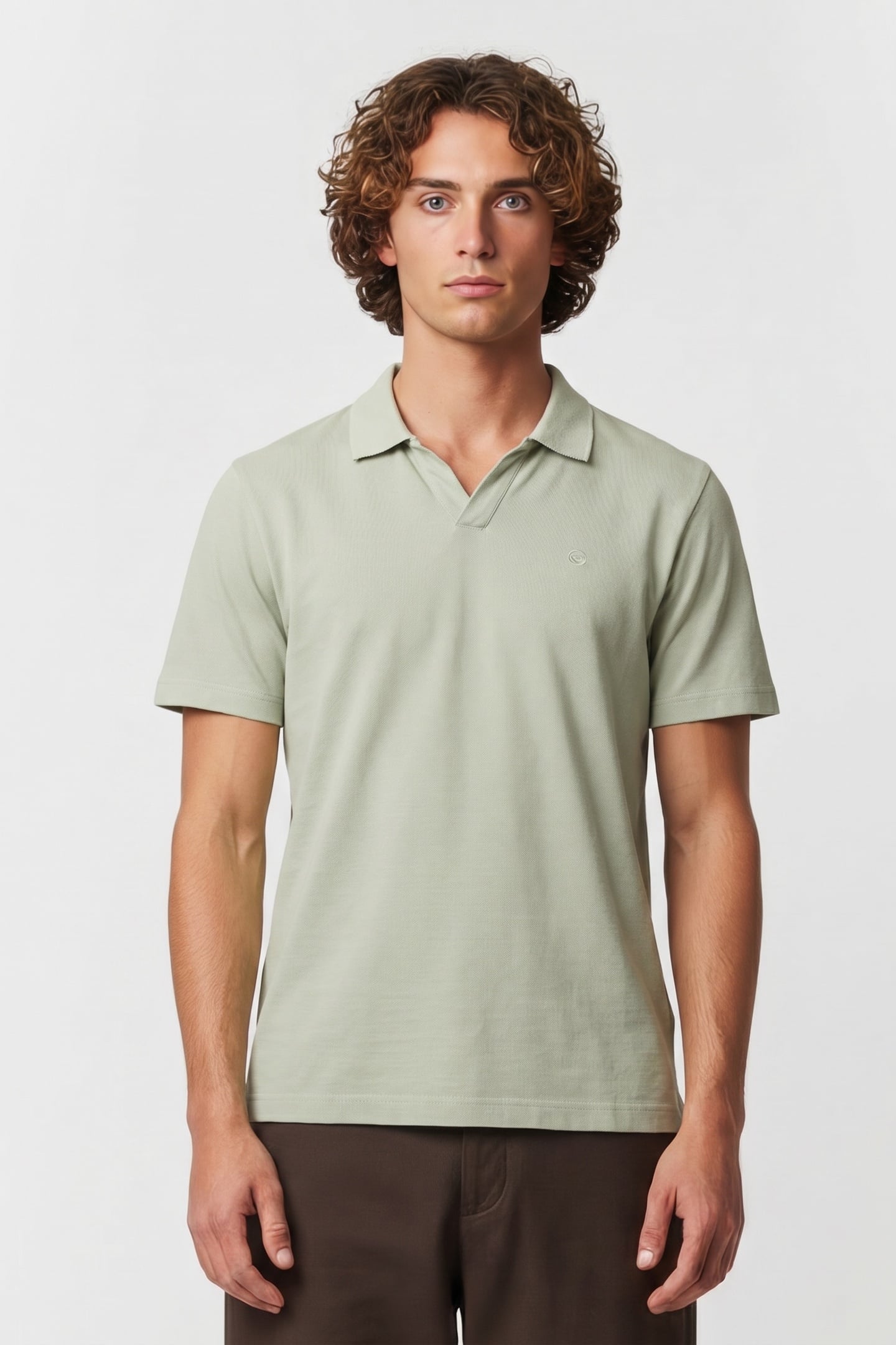 No Excess Polo V Solid Stretch Mint Maat: XXL | Poloshirts Outlet | Heren | Groen
