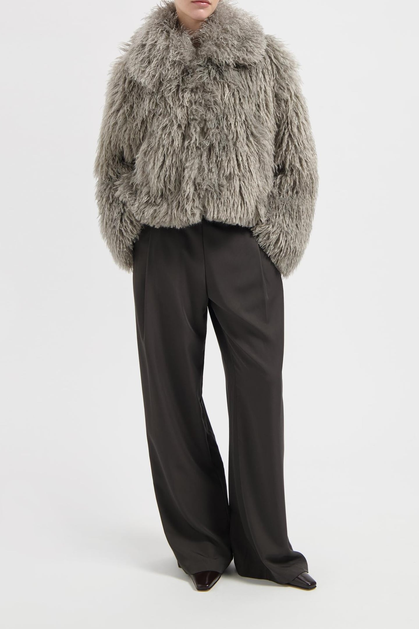 We Are Labels Nous Sommes Labels – Nara Jacket Grey Maat: XS | Faux-Fur Jassen Outlet | Dames | Grijs