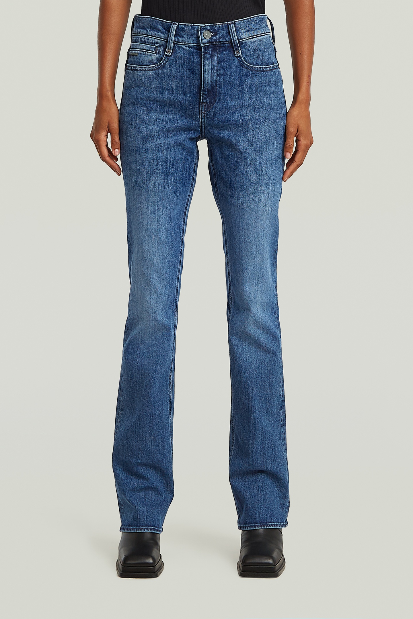 G-Star Noxer Bootcut  Jeans Medium Blue Maat: W29L32 | Wijde Broeken Outlet | Dames | Blauw