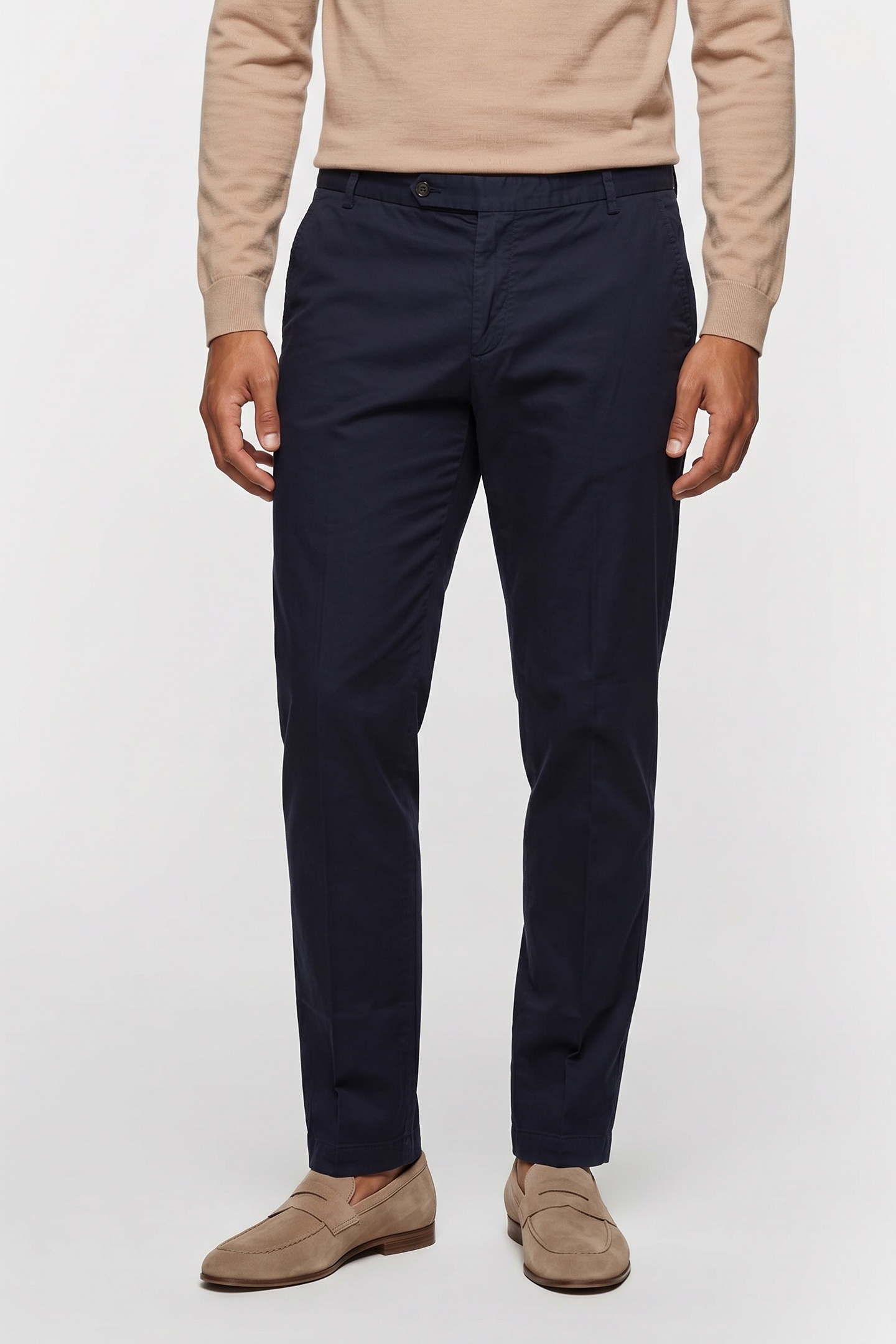 Brooks Brothers Chino Cotton Navy Maat: W44 | Chino's Outlet | Heren | Blauw