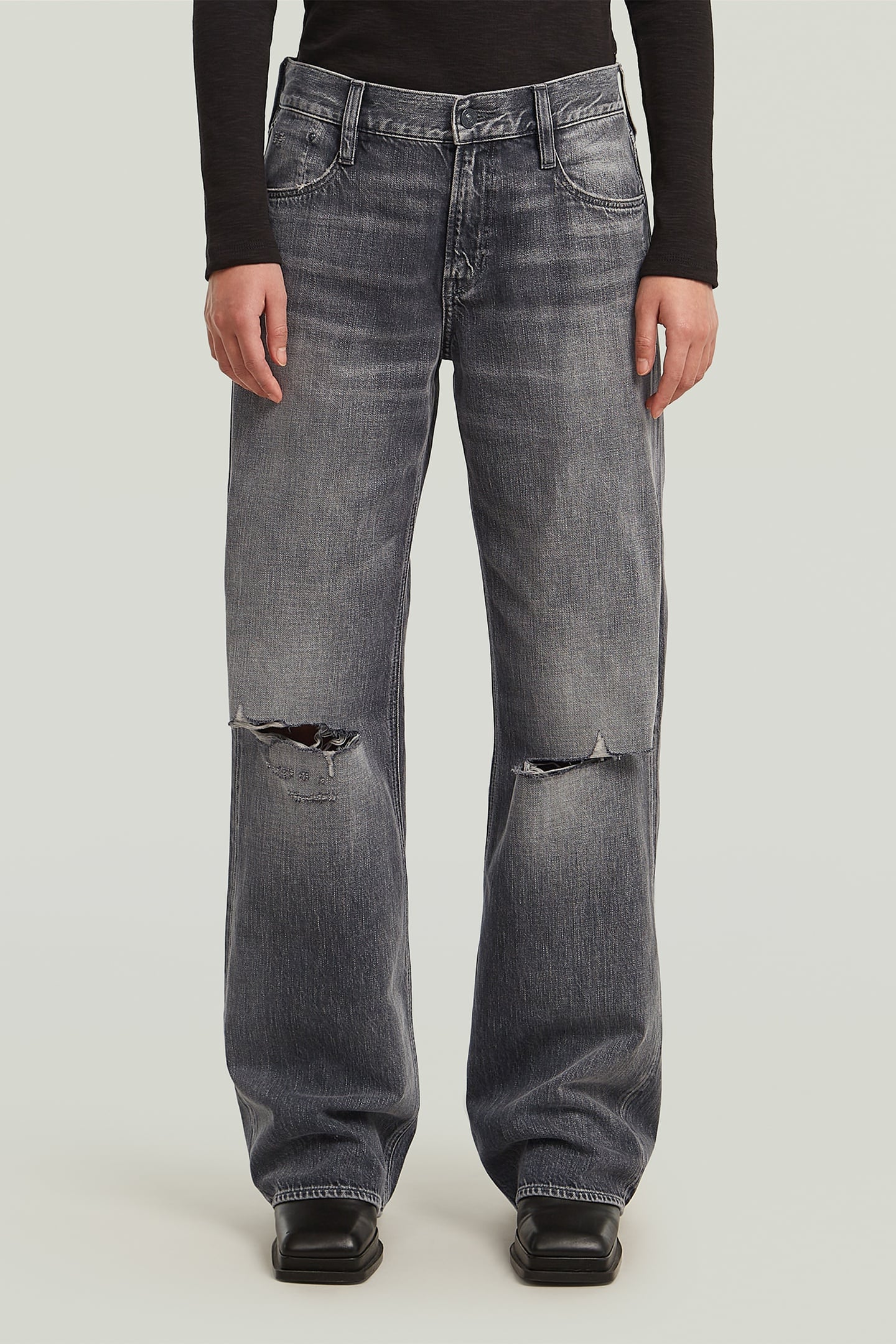 G-Star Judee Loose  Jeans Grey Maat: W28L34 | Wijde Broeken Outlet | Dames | Grijs