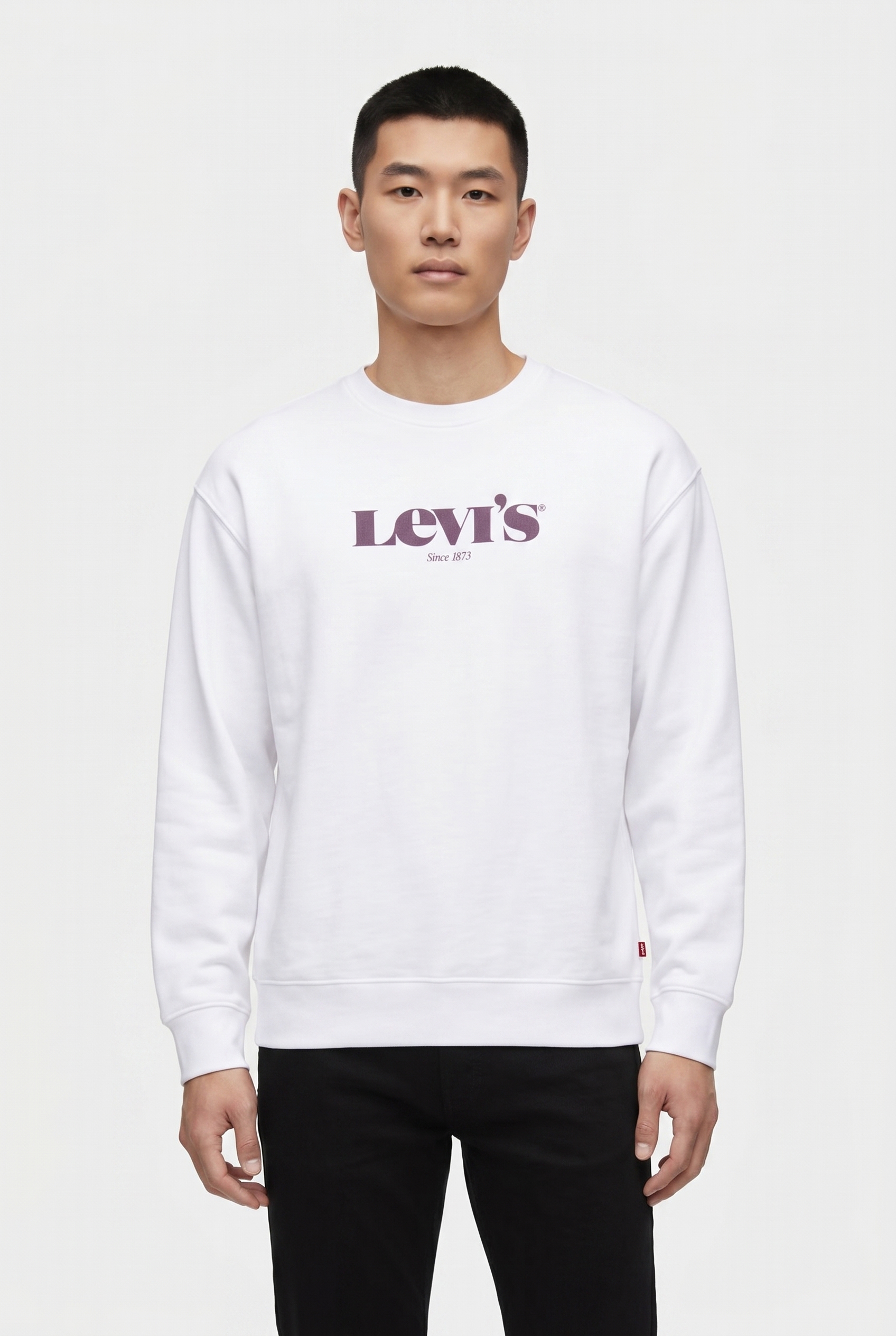 Levi's Relaxed T2 Graphic Modern Vintage Filled White Maat: S | Sweaters Outlet | Heren | Wit