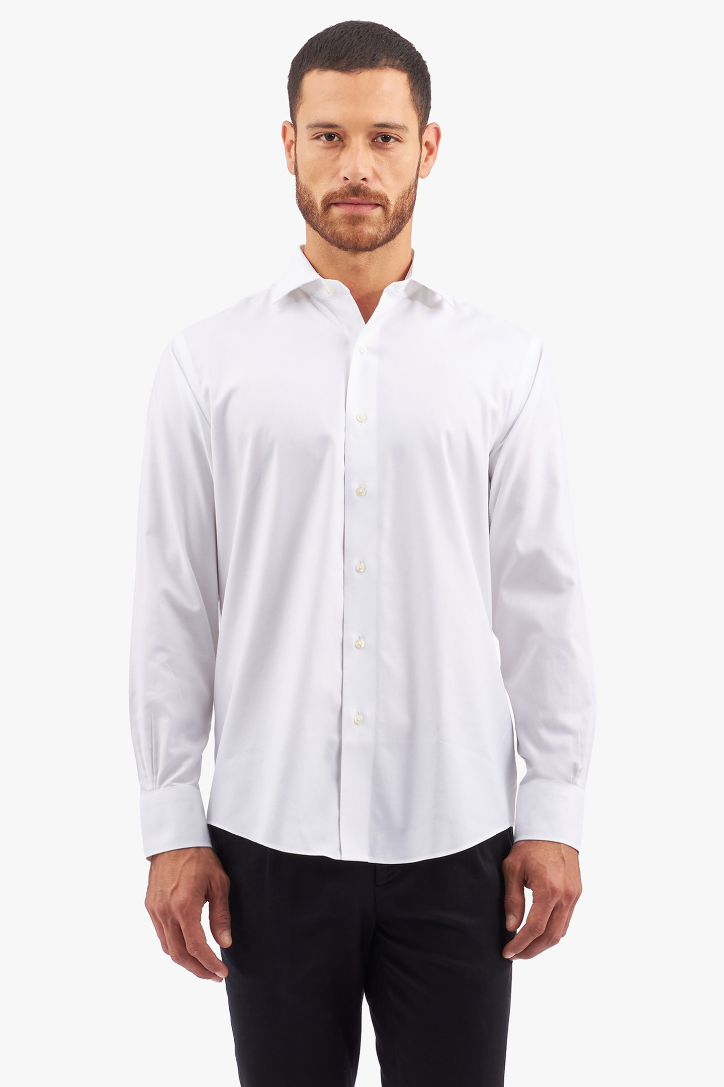 Brooks Brothers Regular Fit Non-iron Stretch Twill Shirt With English Collar Maat: 40.5/35 | Zakelijke Overhemden Outlet | Heren | Wit