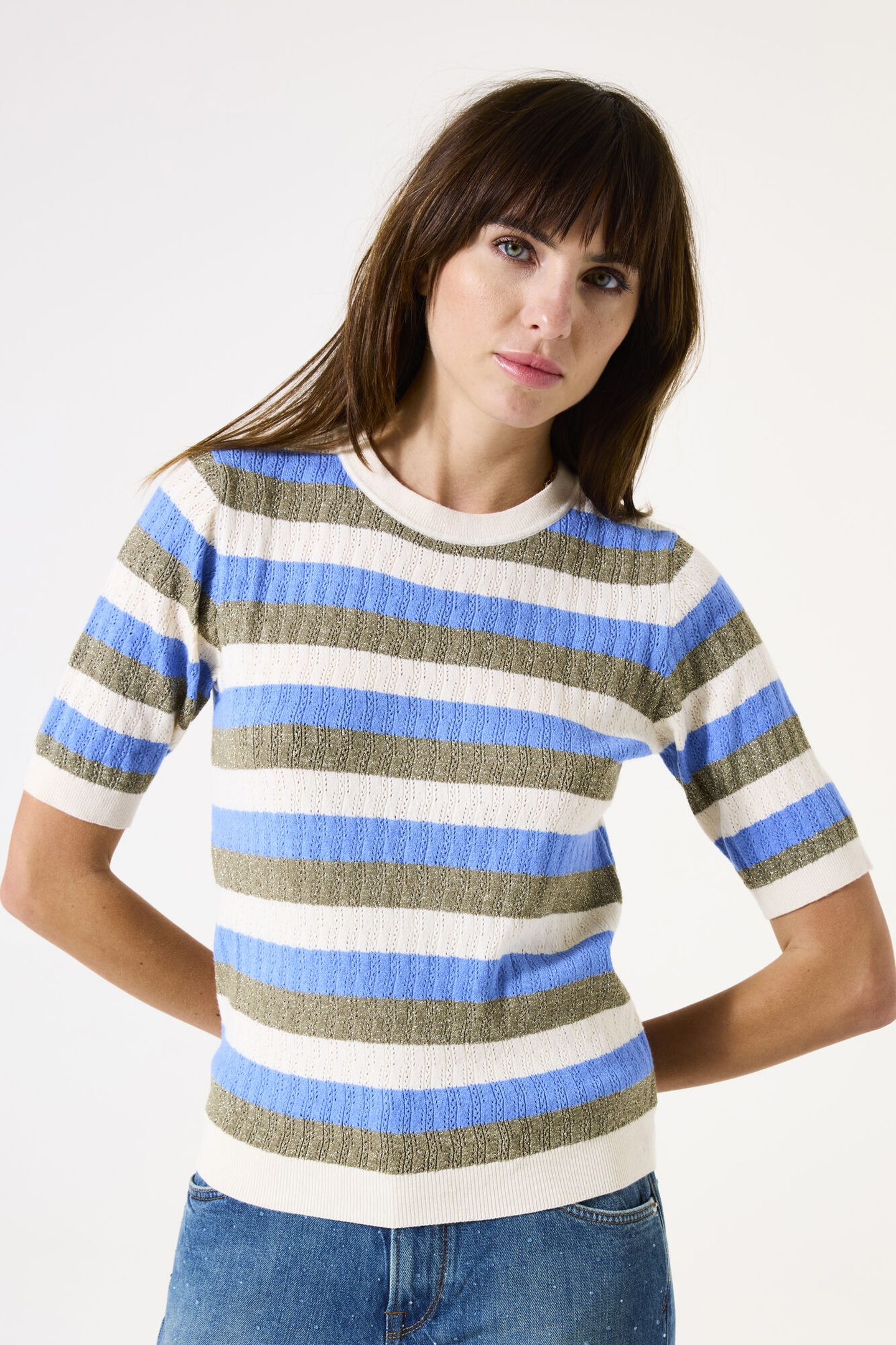 Garcia Ladies Pullover Whitecap Maat: M | Sweaters Outlet | Dames | Blauw