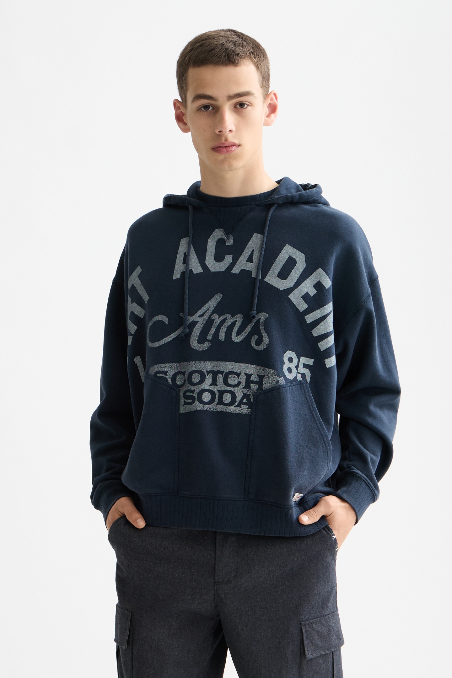 Scotch & Soda Wash Artwork Hoodie Sky Captain Taille: M | Sweatshirts à capuche Outlet | Homme