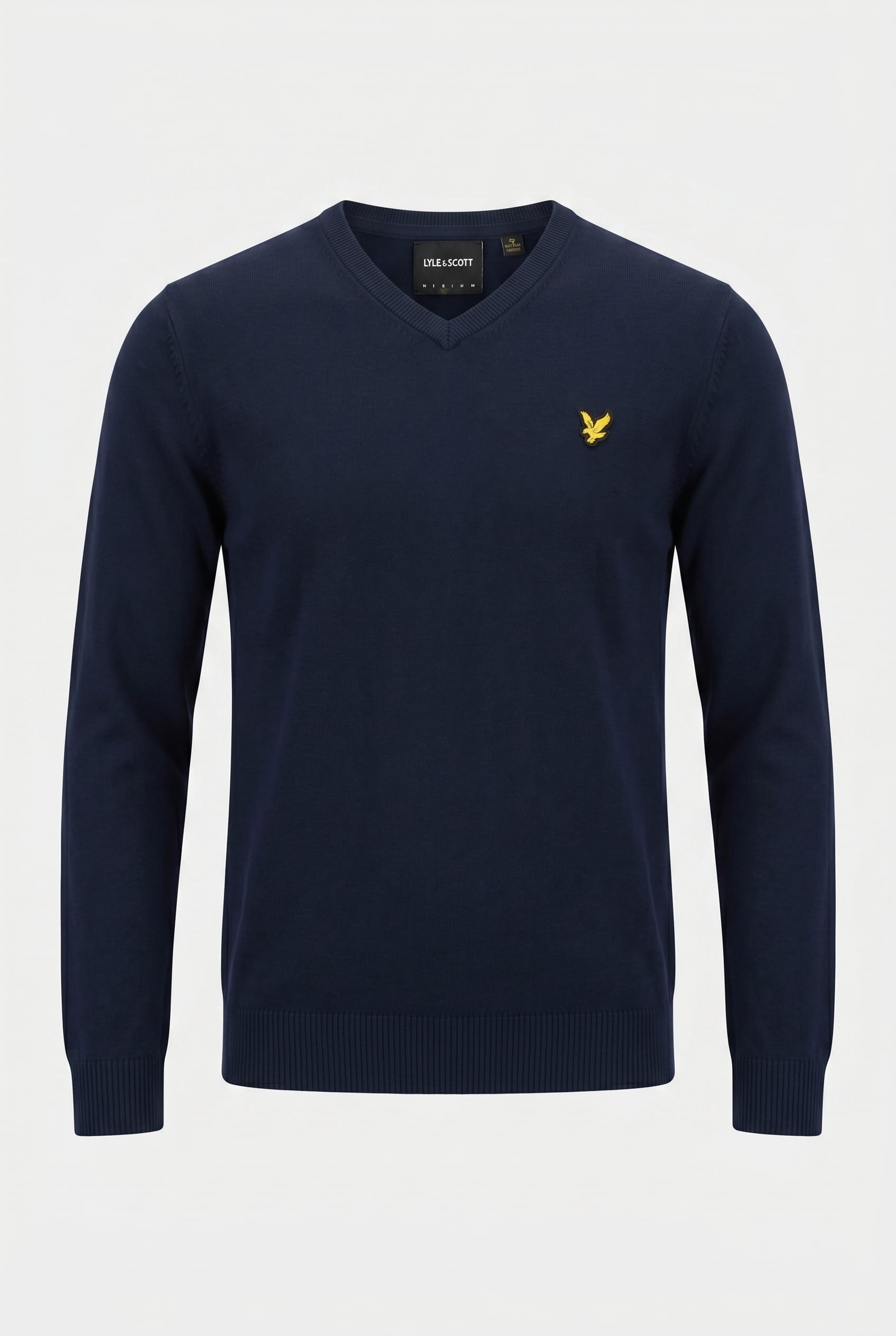 COTTON MERINO V NECK JUMPER DARK NAVY 3