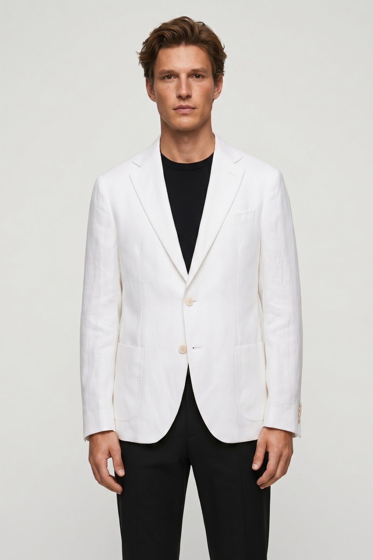 Brooks Brothers Jacket Regular Lining Linen White Maat: 44 | Blazers Outlet | Heren | Wit