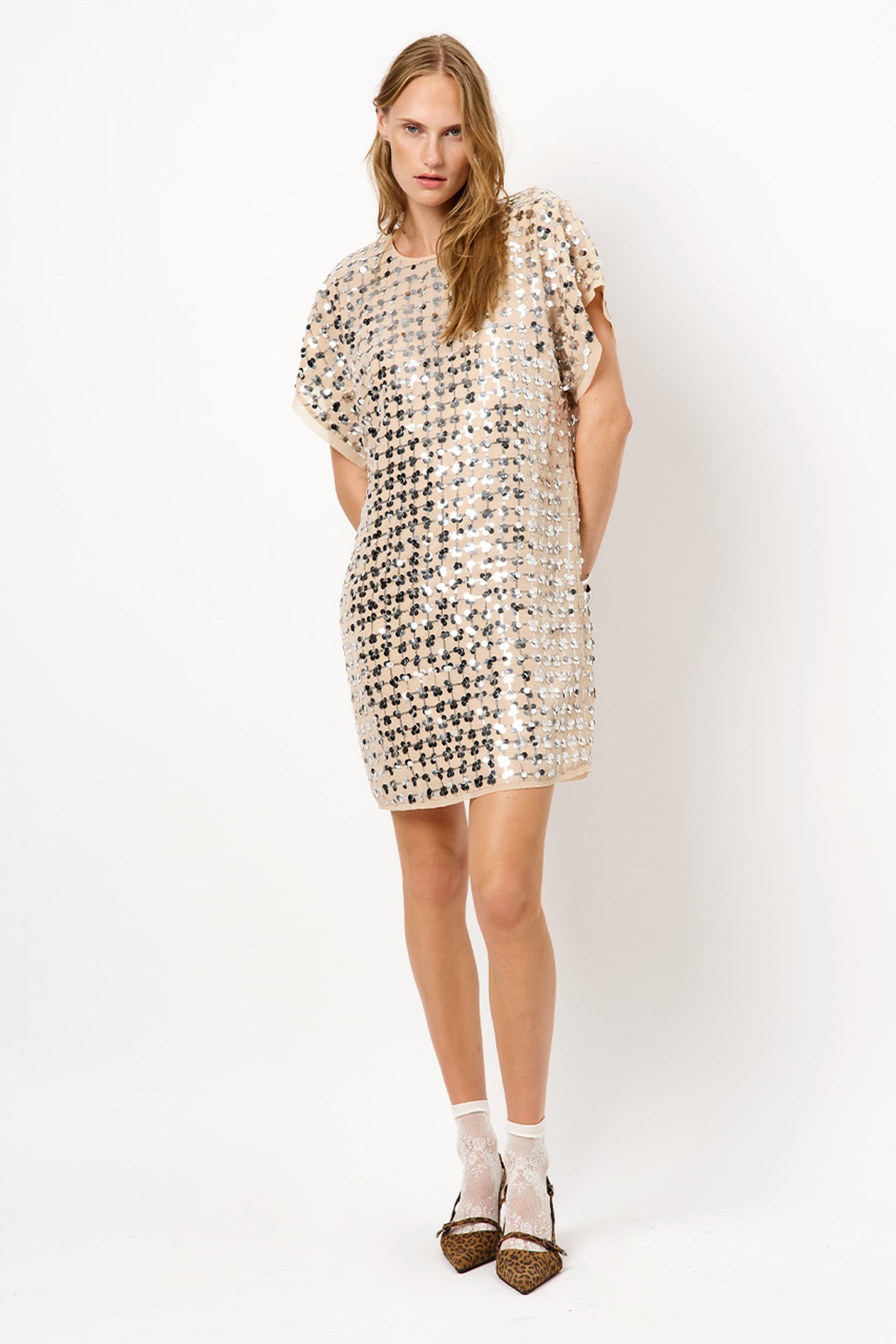 Dante6 Badler Sequined Dress Silver Maat: 36 | Mini Jurken Outlet | Dames | Zilver