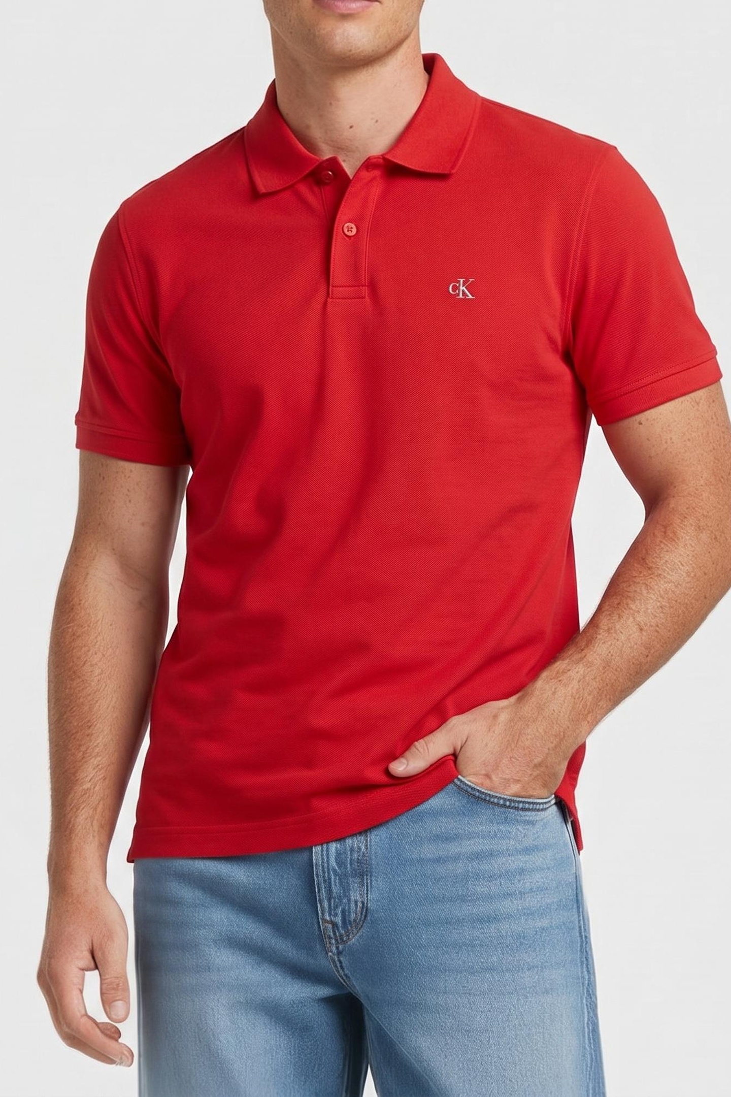 Calvin Klein Ss Monogram Pique Polo Adrenaline Rush Size: XS | Polo Shirts Outlet | Heren |