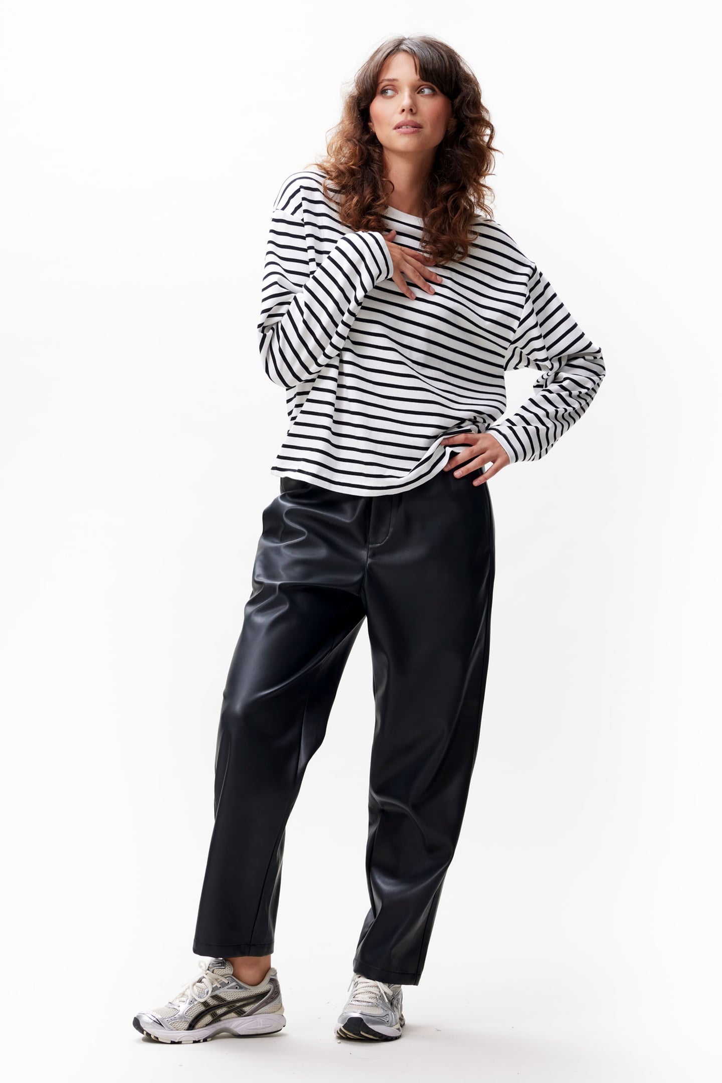 Catwalk Junkie Striped Long Sleeve Off White Maat: 38 | Longsleeves Outlet | Dames | Zwart