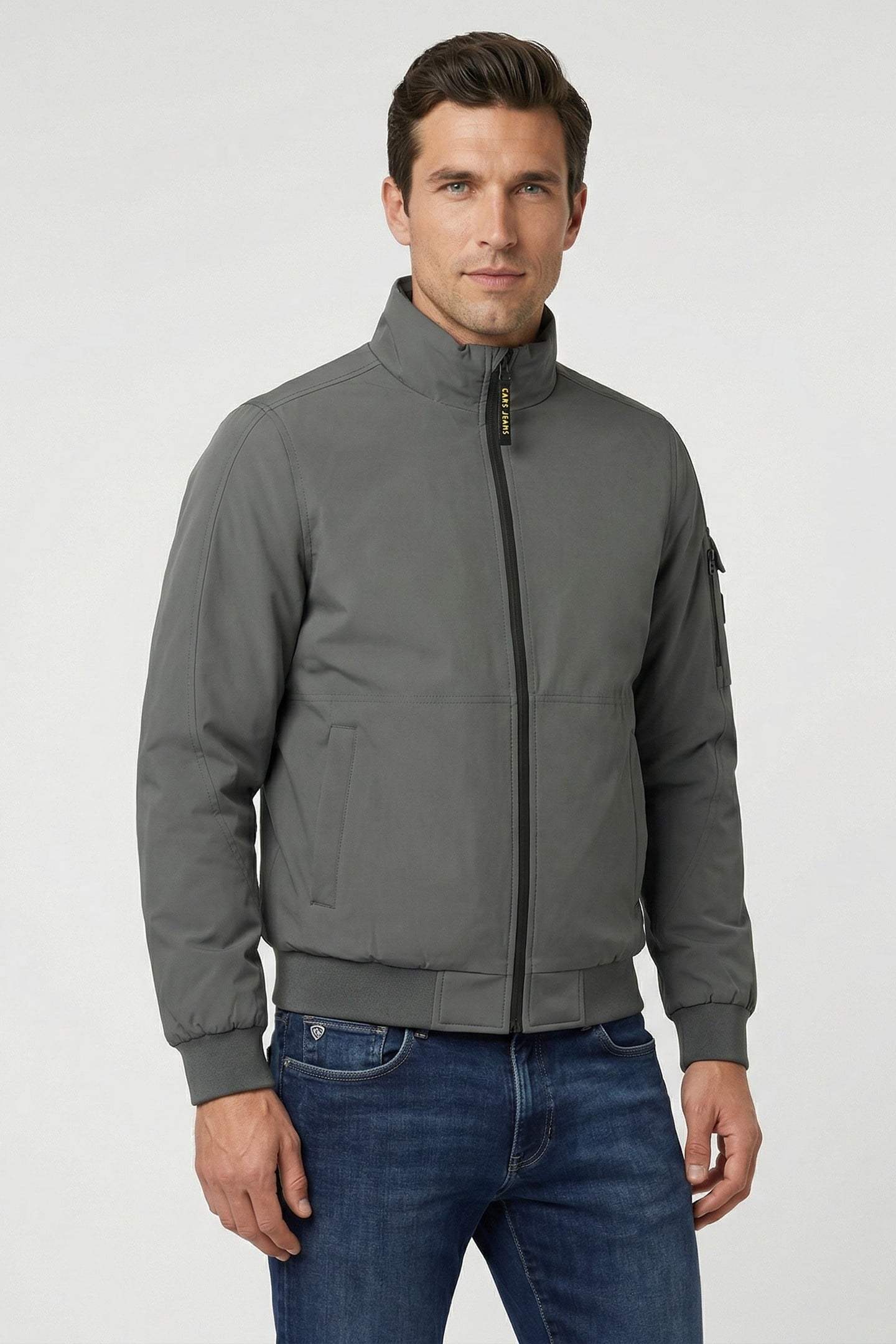 Cars Jeans Yetur Polyester/ Elestan Army Maat: M | Bomberjacks Outlet | Heren | Grijs