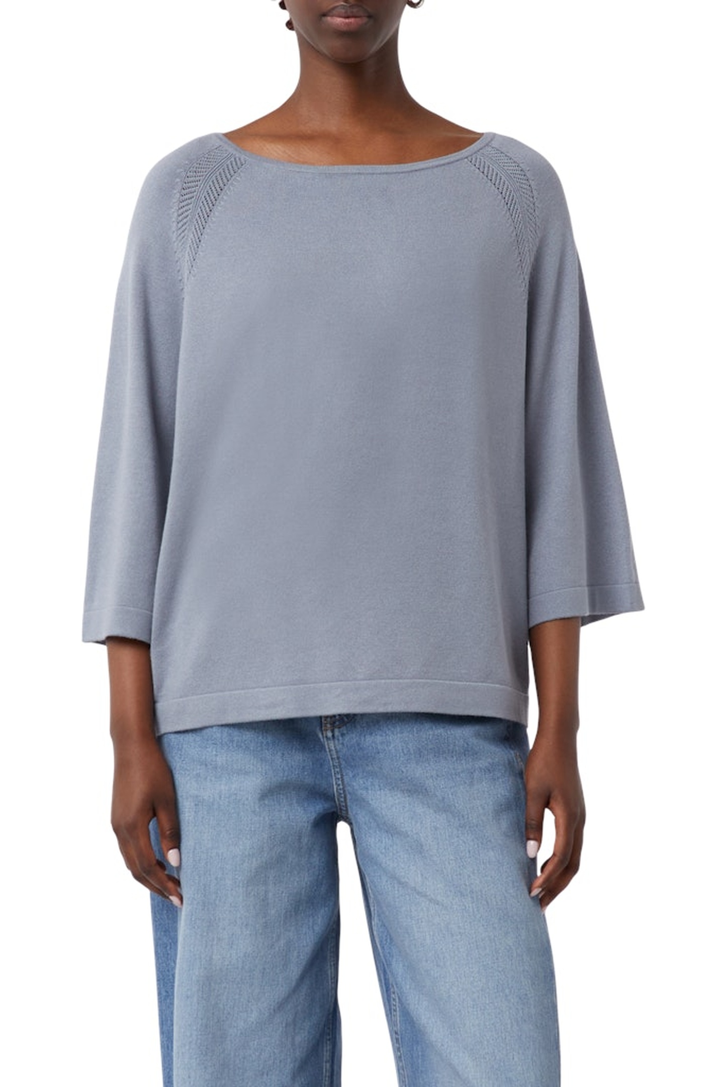 Comma Pullover Grey/black Maat: S | Longsleeves Outlet | Dames | Grijs