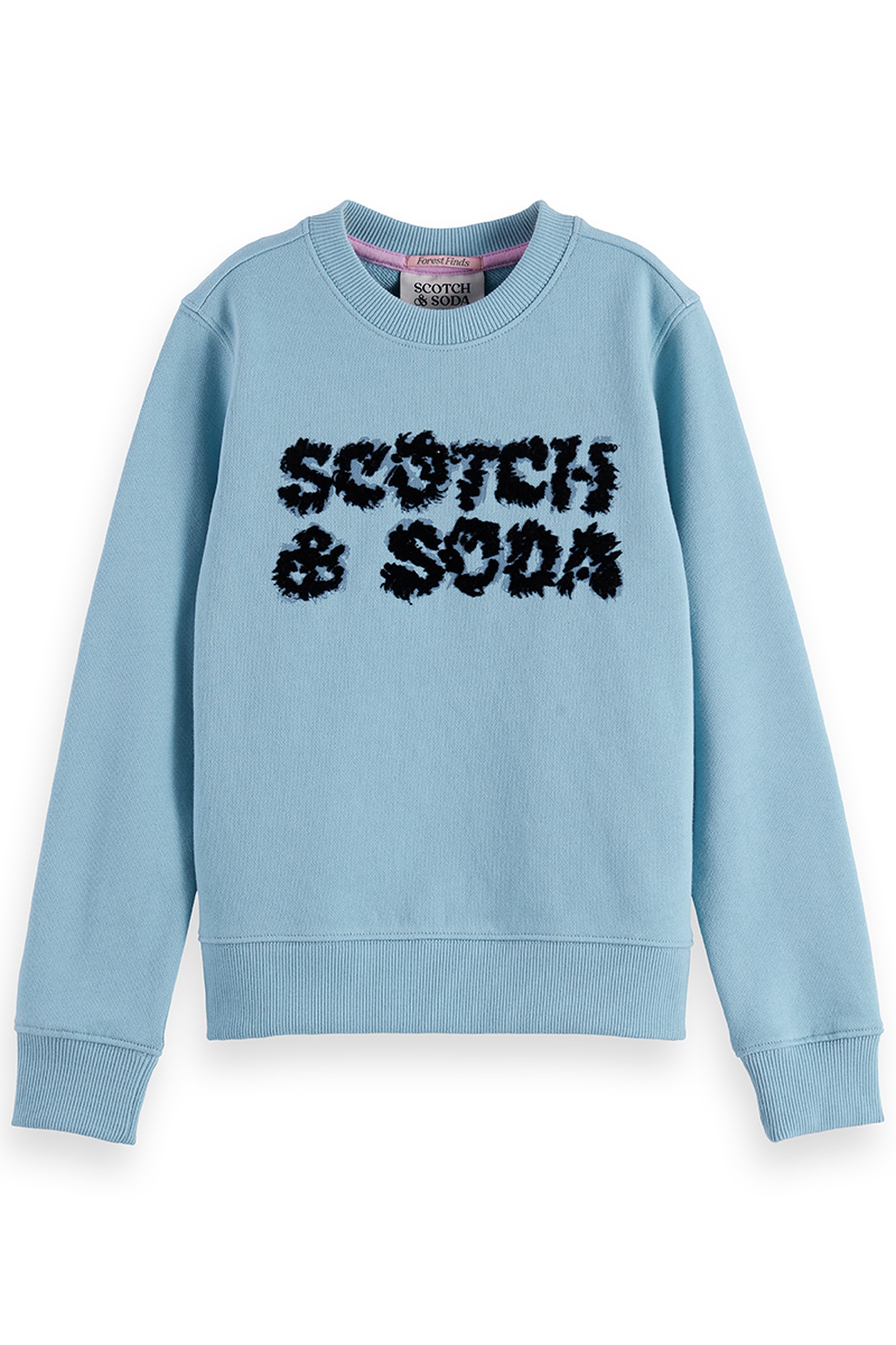 Scotch & Soda Girl Regular-fit Garment-dyed Sweatshirt With Front Artwork Maat: 12 | Overhemden Outlet | kids | Blauw