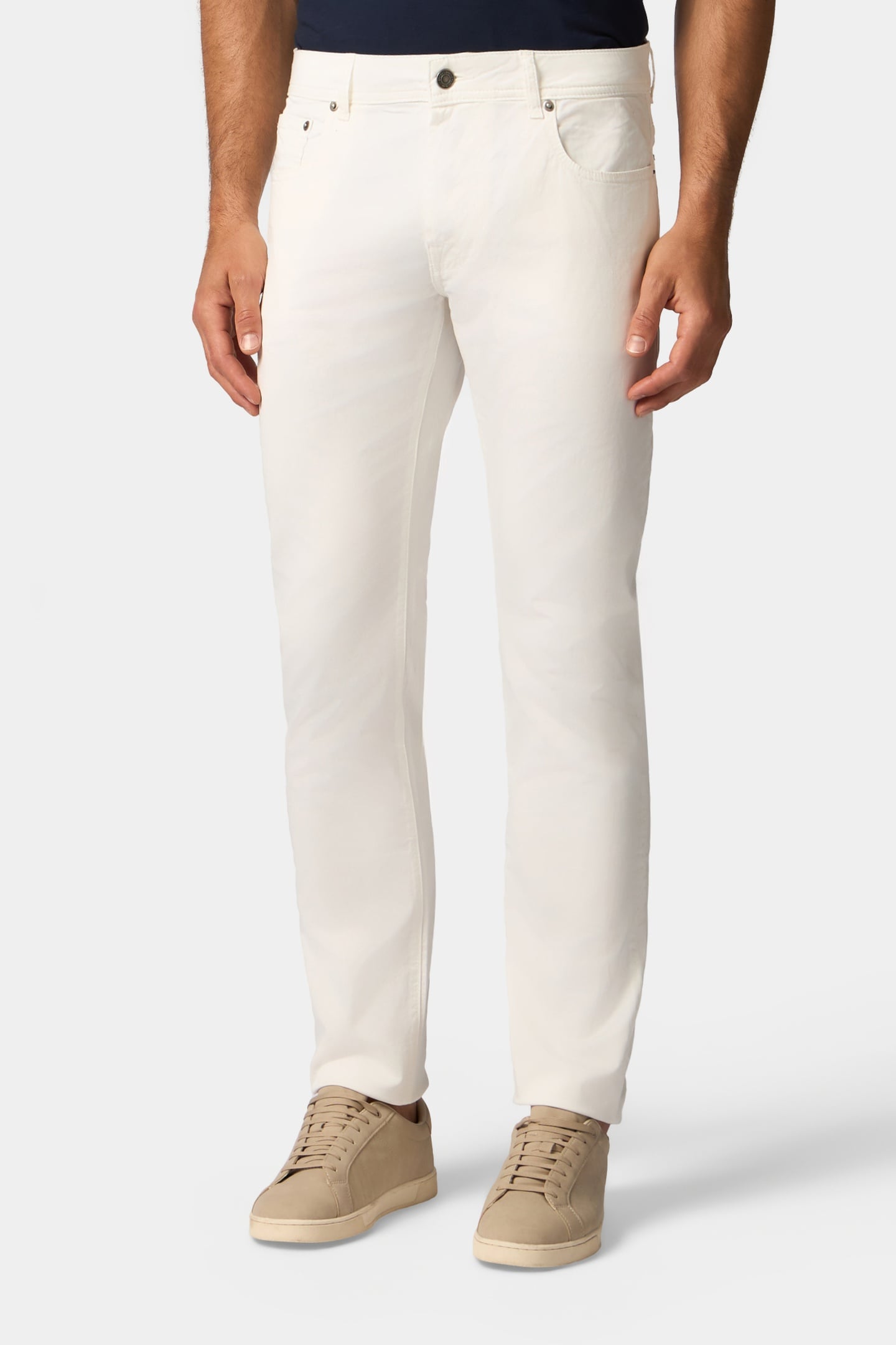 Brooks Brothers Stretch Cotton 5-pocket Pant White Maat: W38 | Tailored Broeken Outlet | Heren | Wit