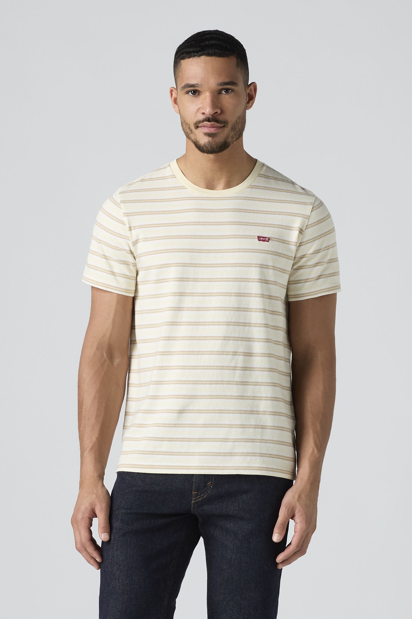 Levi's Original Housemark Tee Maat: S | Basic T-Shirts Outlet | Heren | Beige