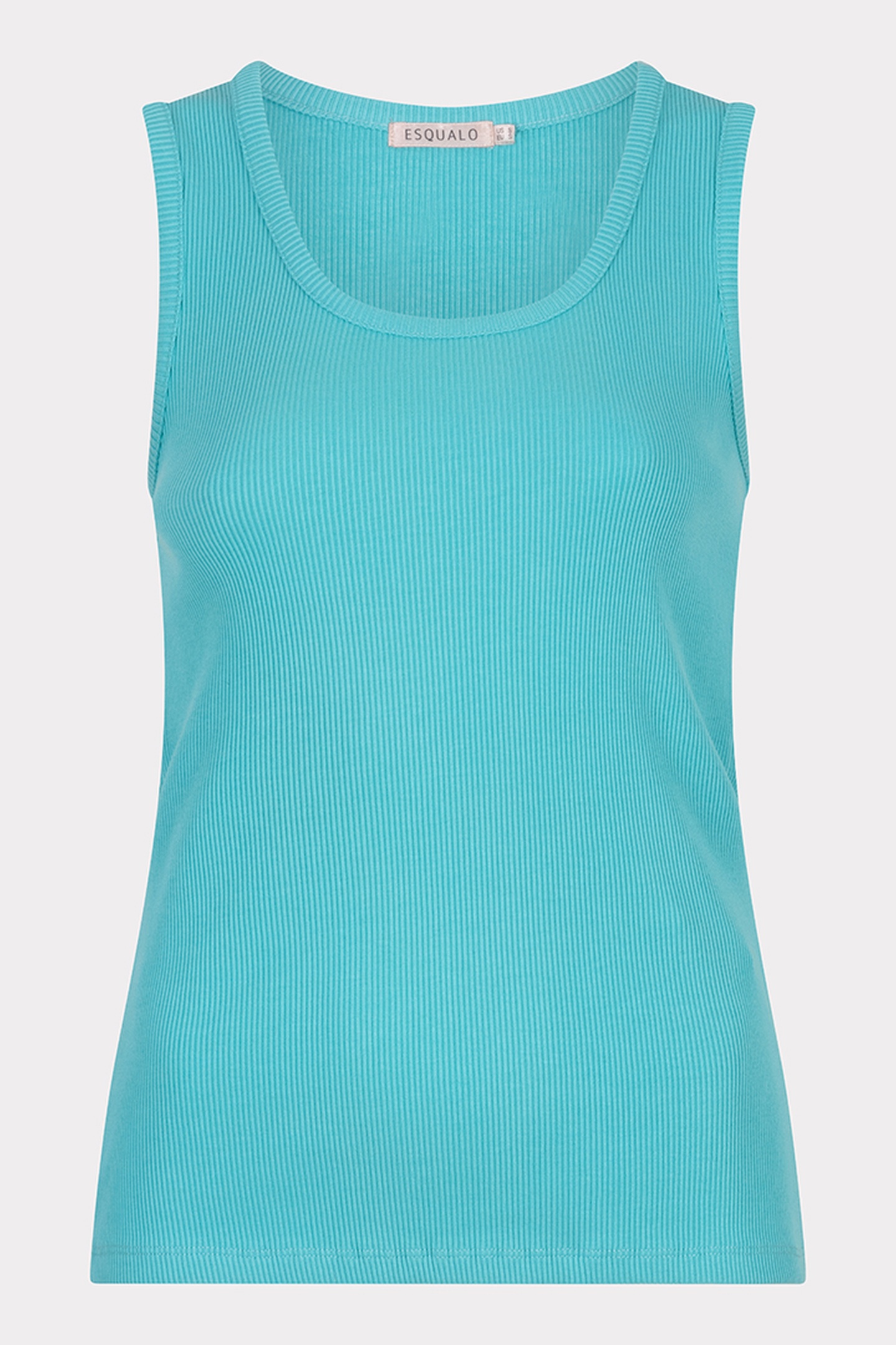 EsQualo Singlet Rib Knit Lagoon Maat: S | Mouwloze Tops Outlet | Dames | Blauw