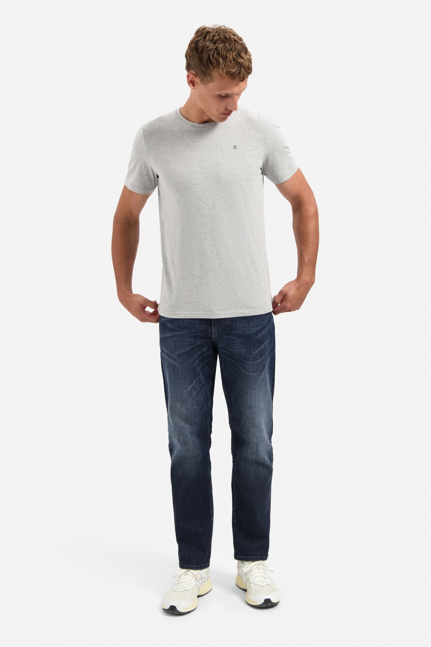 No Excess T-shirt Crewneck Solid Basic Grey Melange Talla: S | Camisetas Básicas Outlet | Hombre | Gris