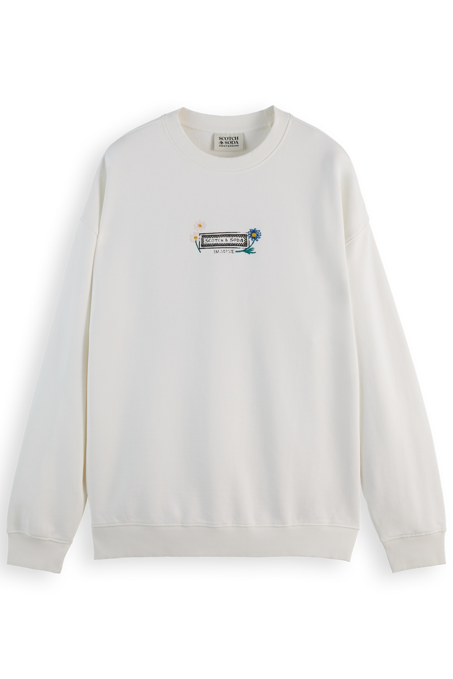 Scotch & Soda Relaxed Fit Artwork Sweatshirt Swan size XL | Sweaters Outlet | Men