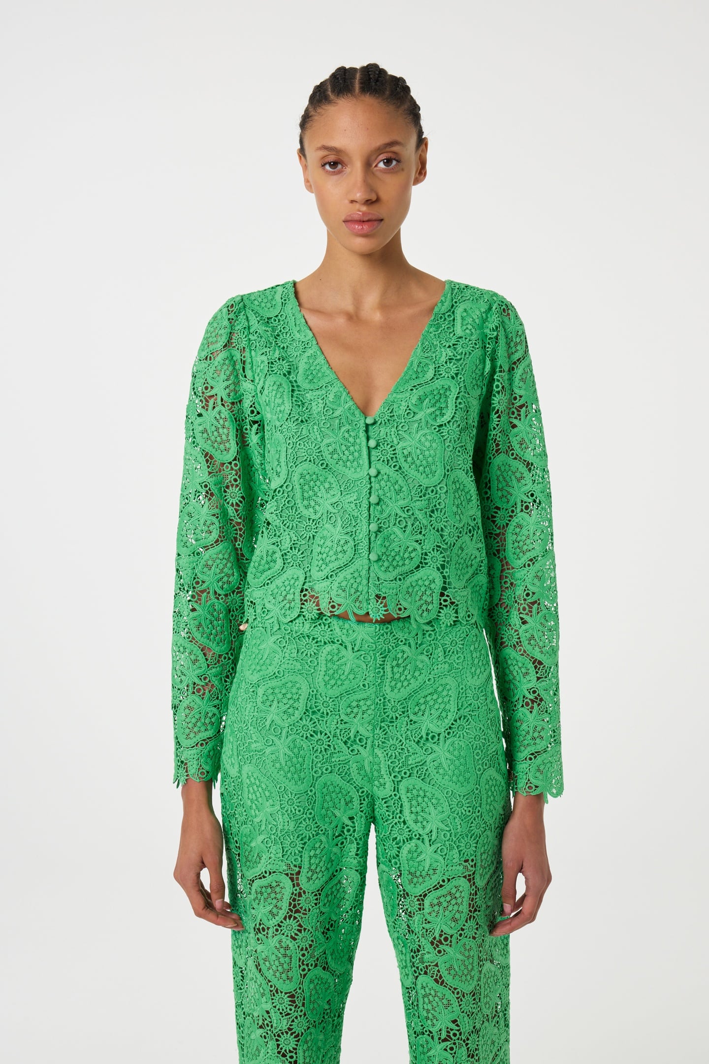 Fabienne Chapot Sardou Top Green Apple Maat: 42 | Longsleeves Outlet | Dames | Groen